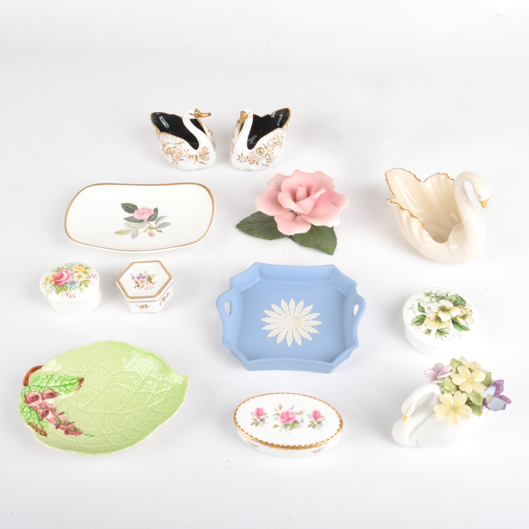 Collection of English Bone China Vanity Decor