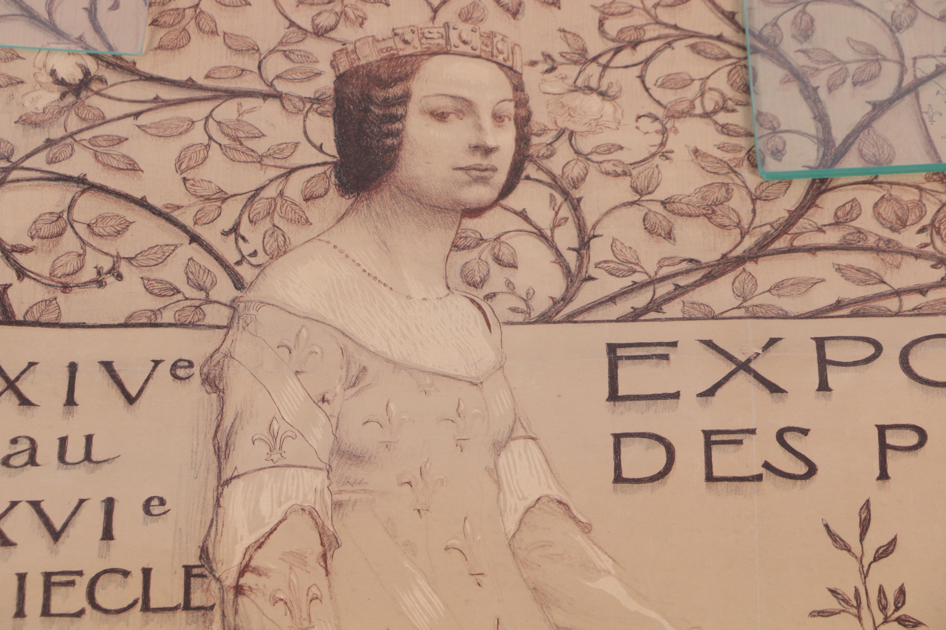 1904 Palais du Louvre Poster "Exposition des Primitifs Francais"