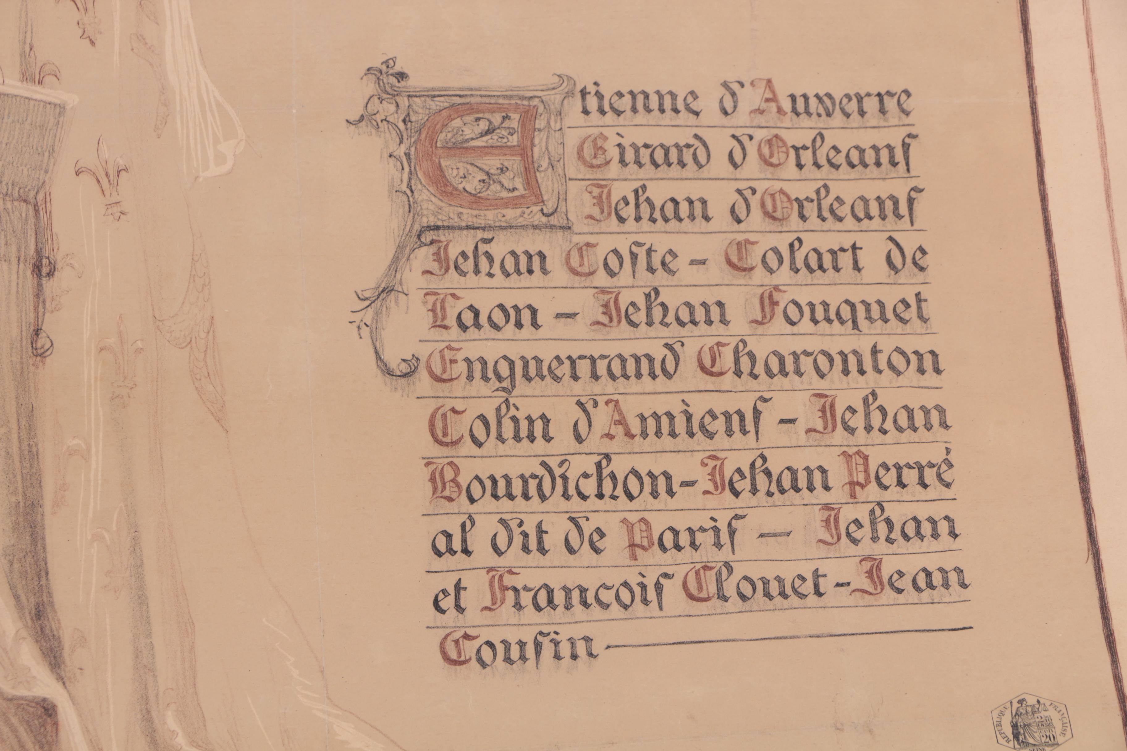 1904 Palais du Louvre Poster "Exposition des Primitifs Francais"