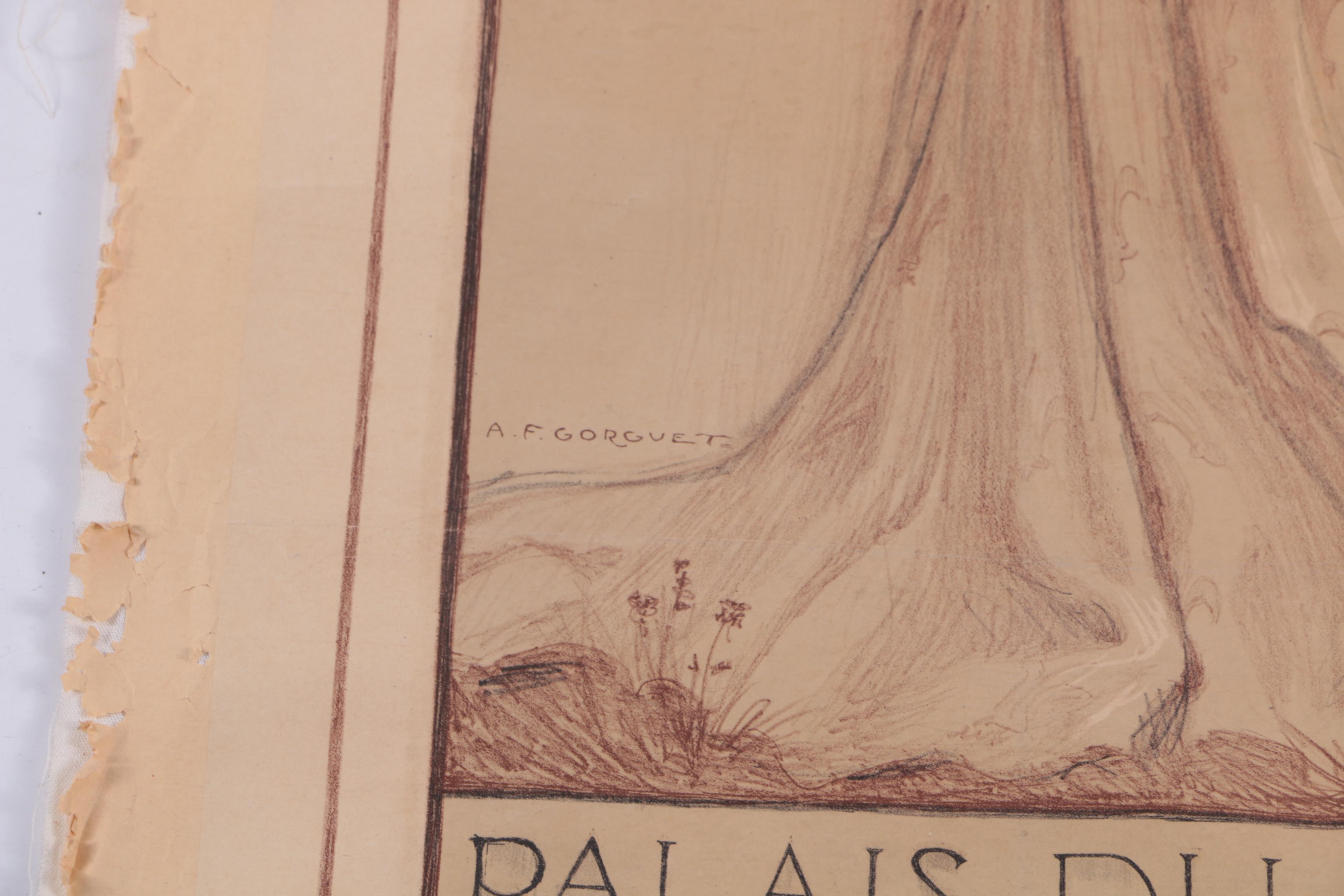 1904 Palais du Louvre Poster "Exposition des Primitifs Francais"