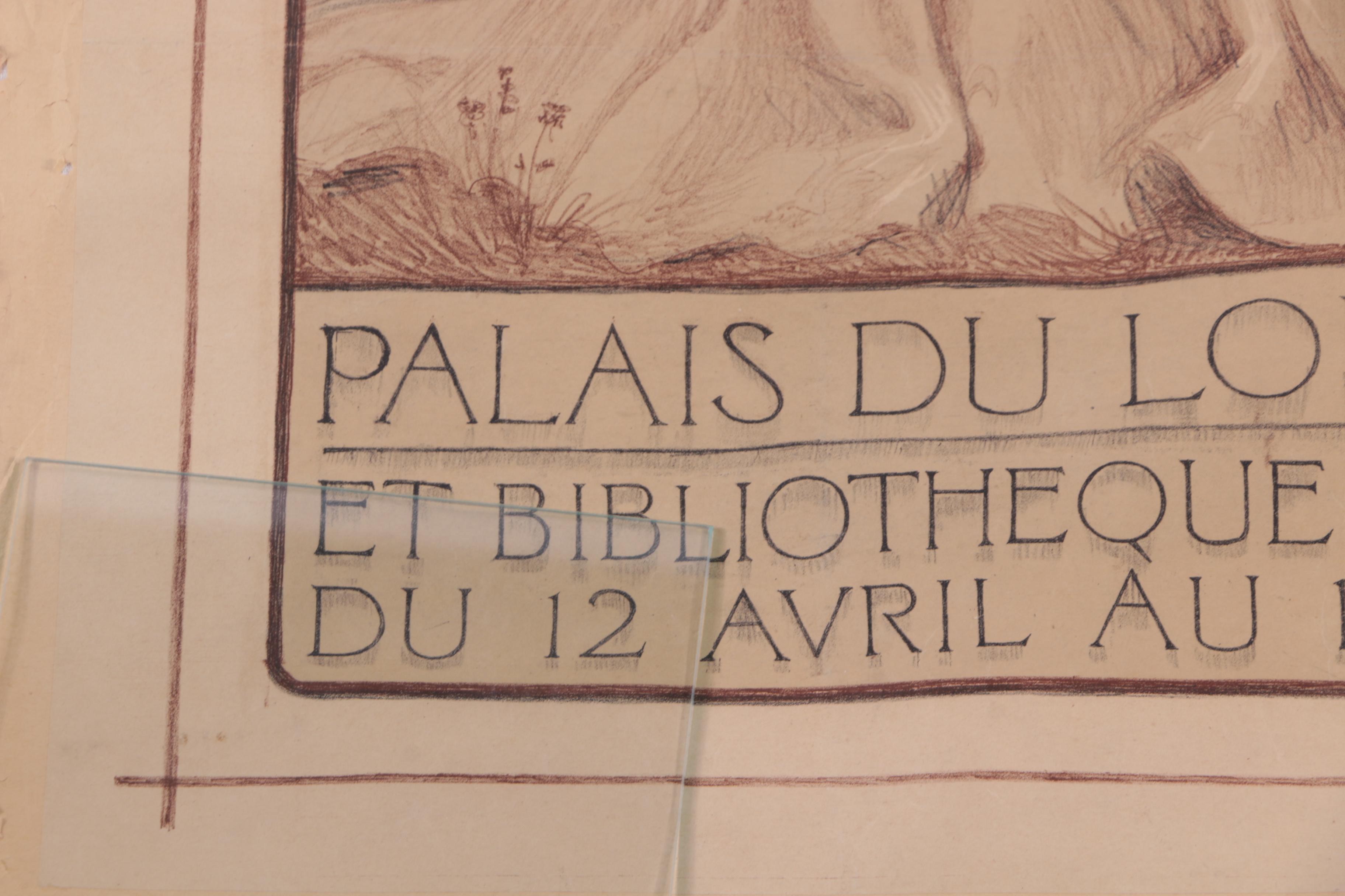 1904 Palais du Louvre Poster "Exposition des Primitifs Francais"