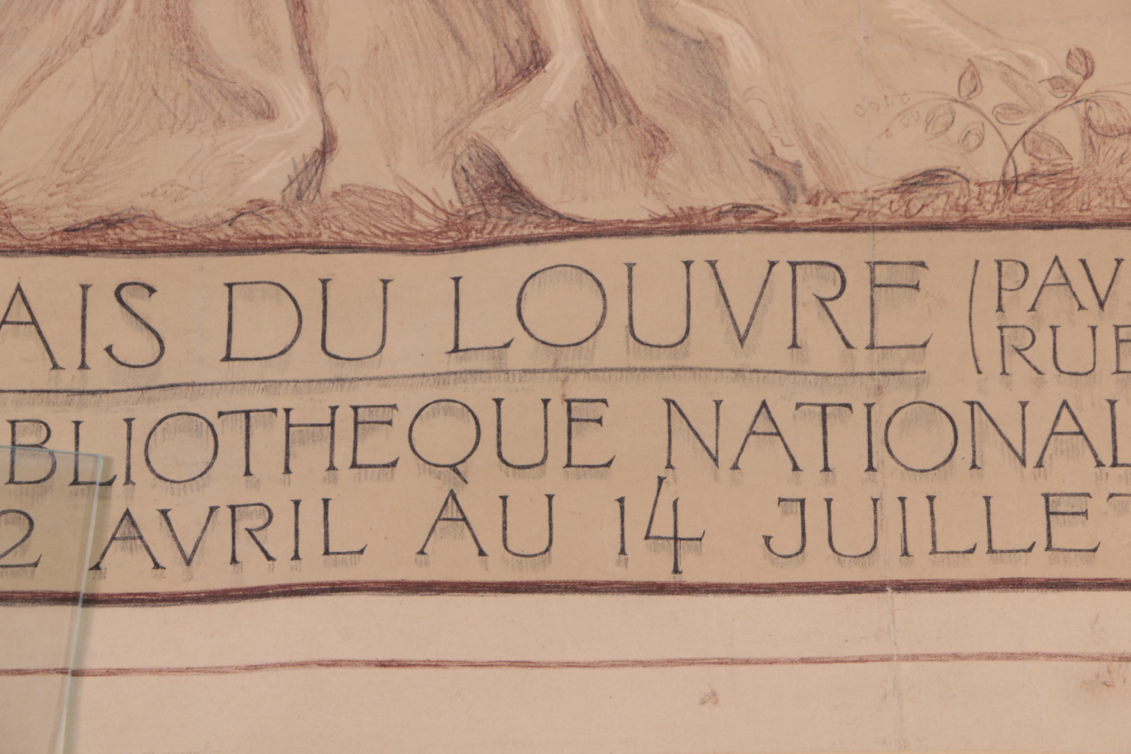 1904 Palais du Louvre Poster "Exposition des Primitifs Francais"