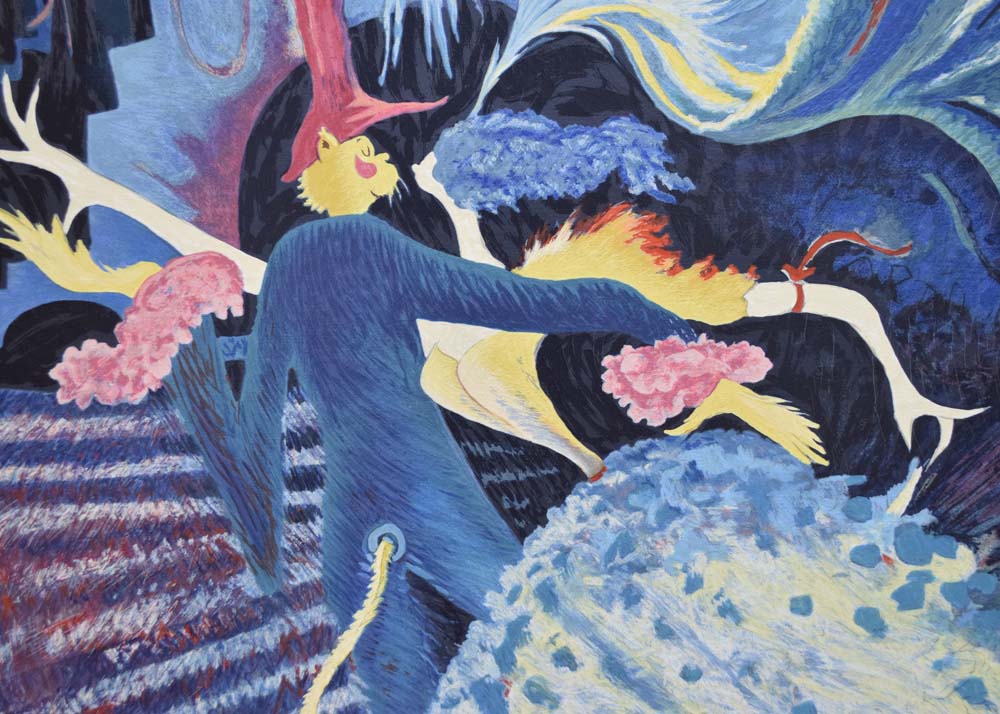 Dr. Seuss Limited Edition Serigraph on Canvas "Cat Carnival in West Venice"