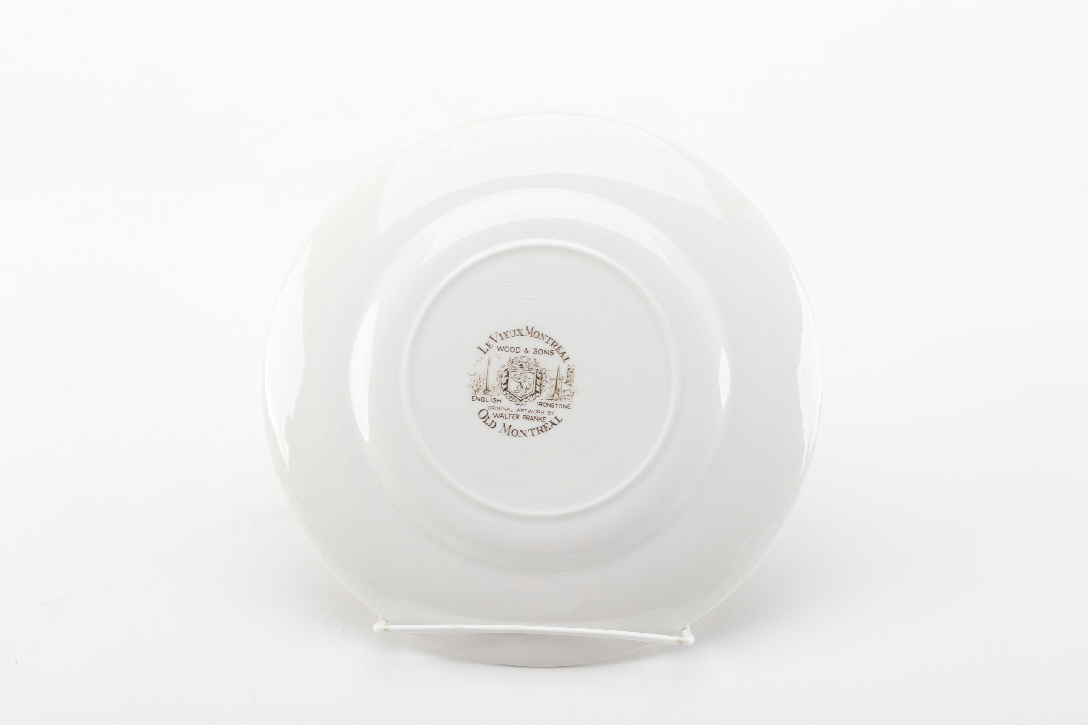 Vintage Montreal Souvenir Plate and Dishes Featuring Adderley and Wood & Sons