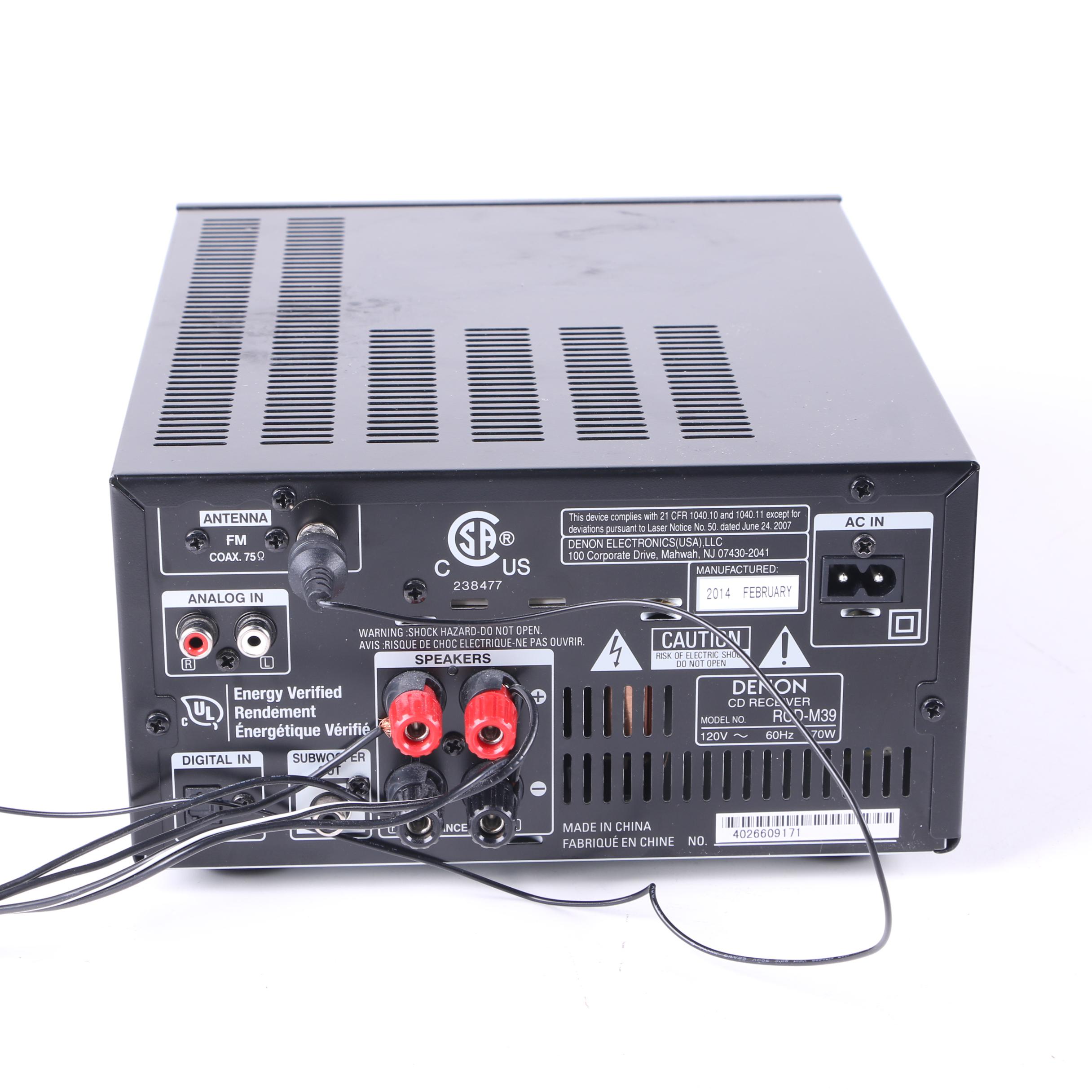 Denon CD Receiver and Speakers