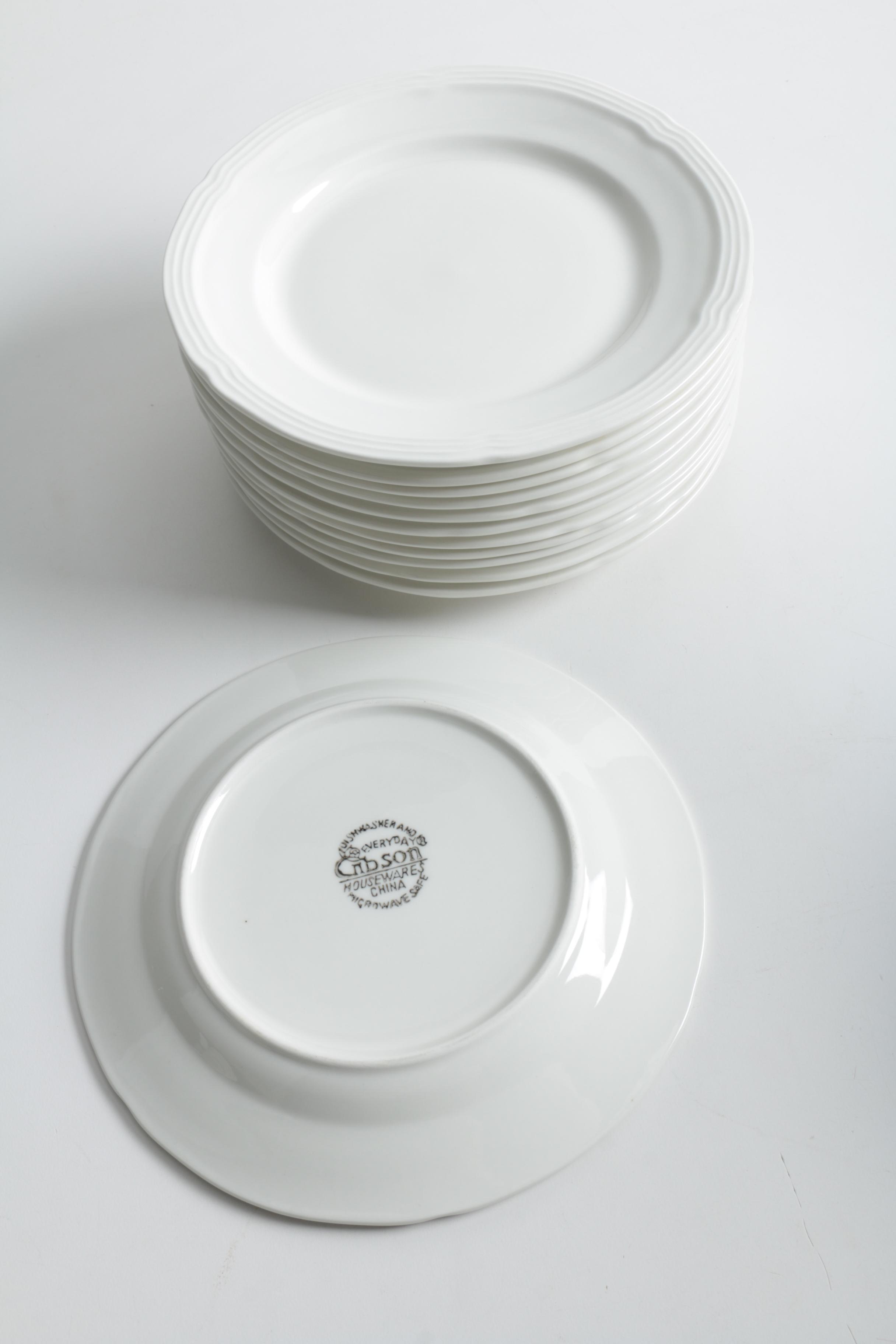 GIbson White Porcelain Tableware