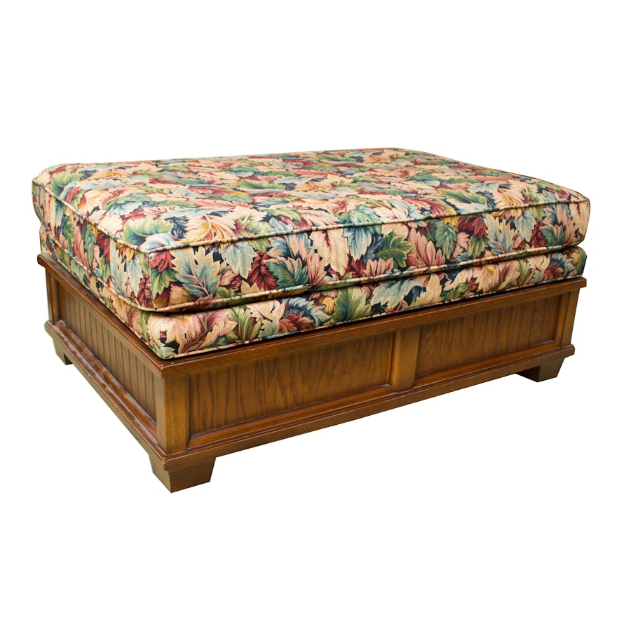 Storage Ottoman with Upholstered Top