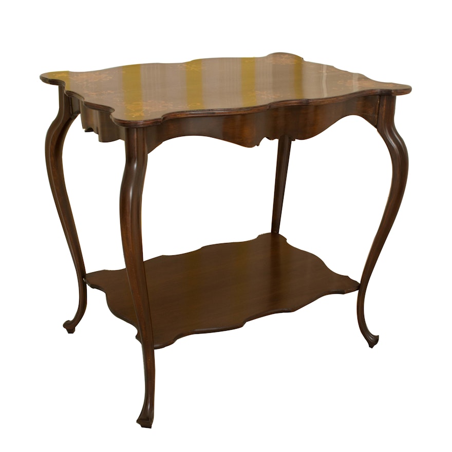 French Provincial Style Walnut End Table