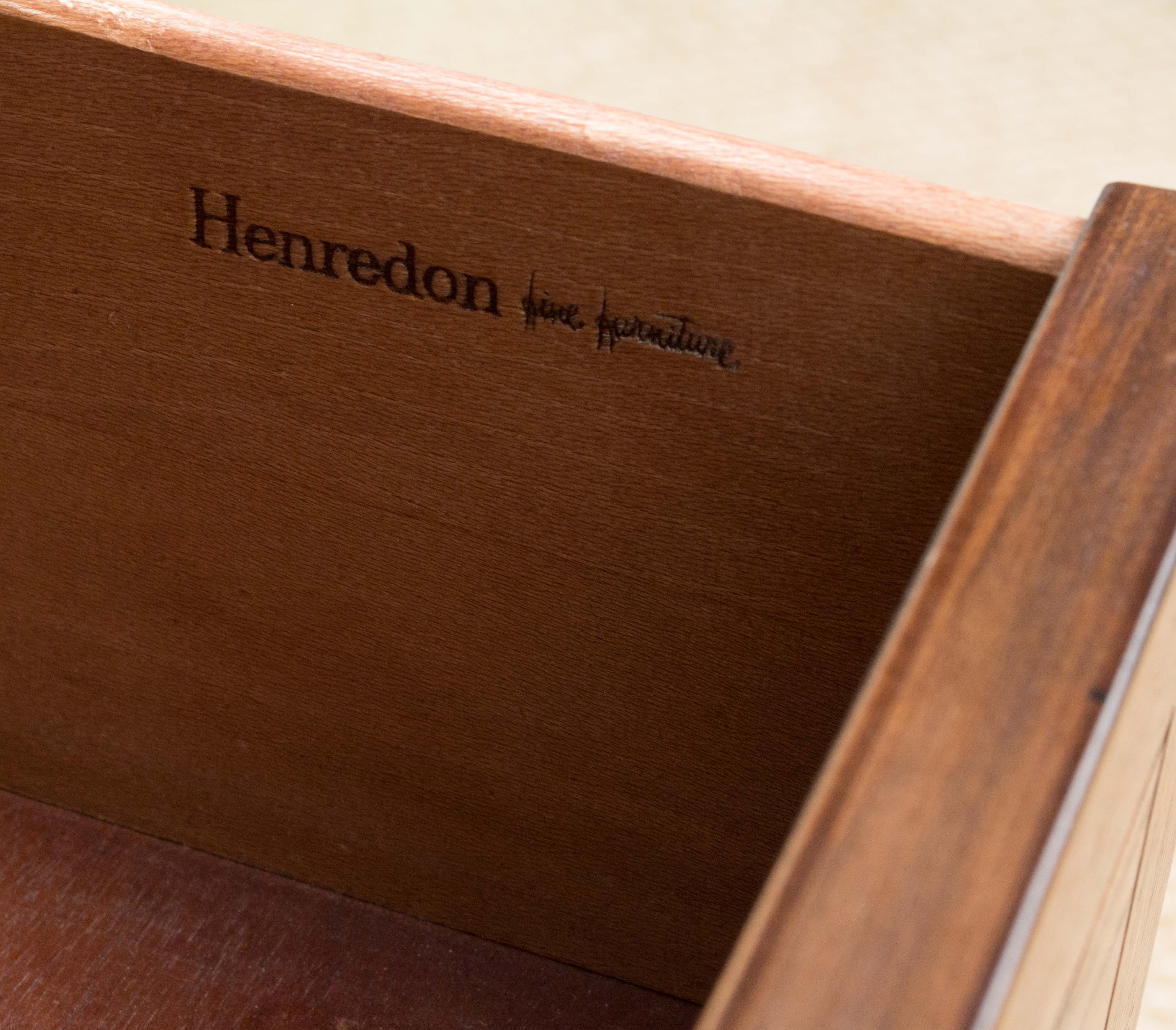 Henredon Campaign Style Walnut Wall Unit