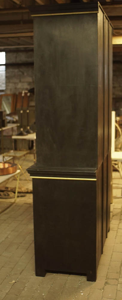 Painted Black Bookcase Hutch