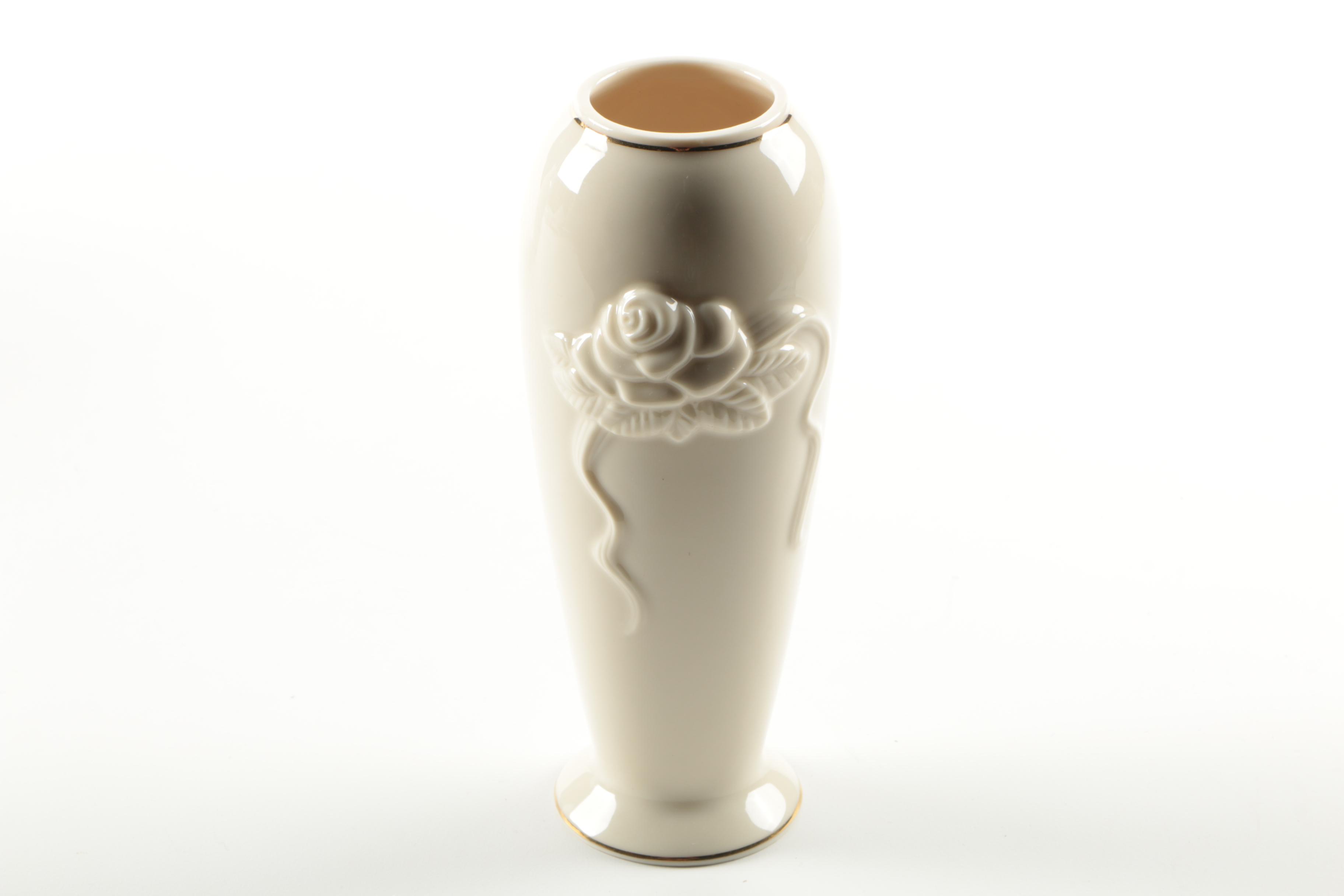 Lenox "Masterpiece" and "Rose Blossom" Porcelain Vases