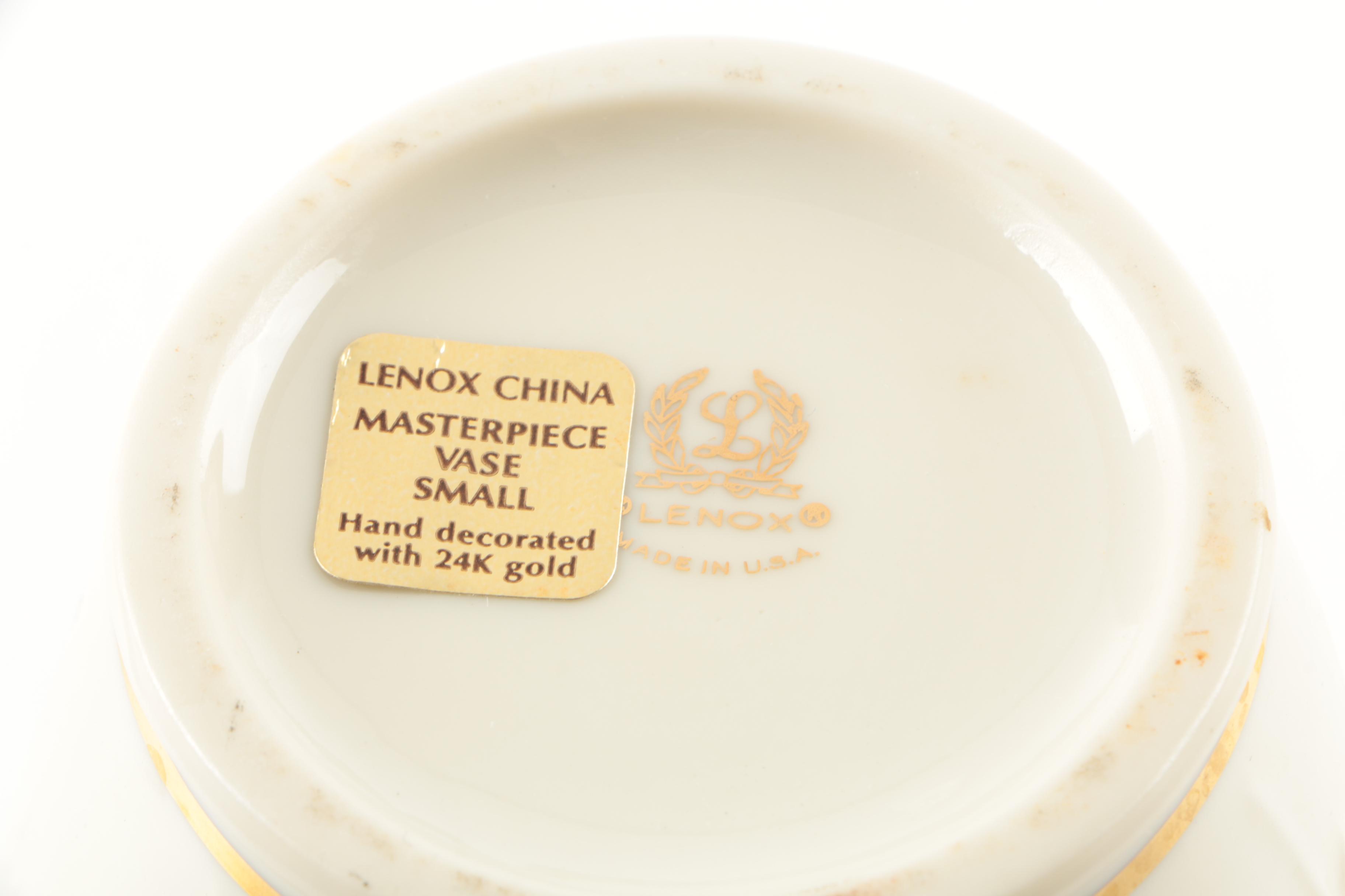 Lenox "Masterpiece" and "Rose Blossom" Porcelain Vases