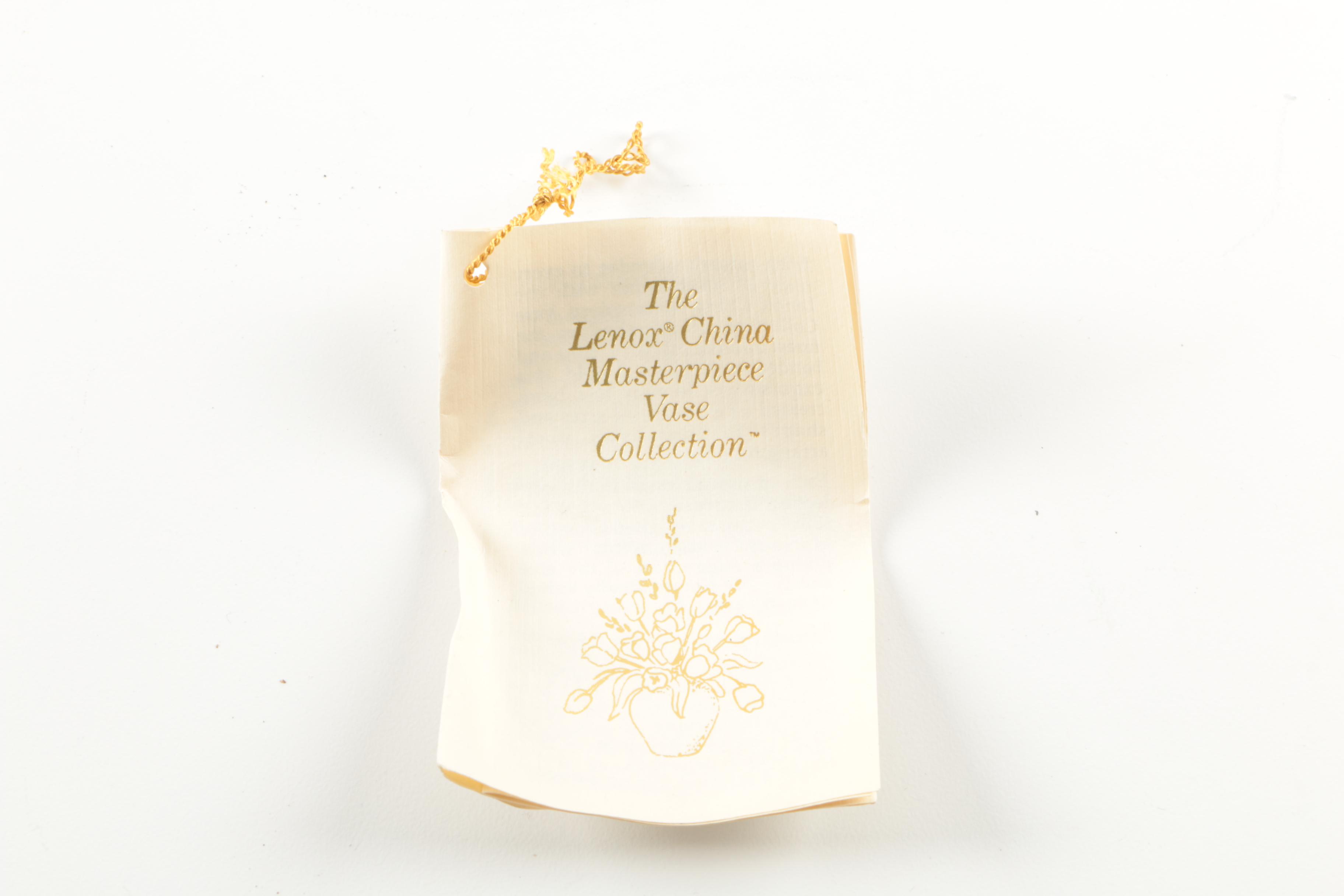 Lenox "Masterpiece" and "Rose Blossom" Porcelain Vases