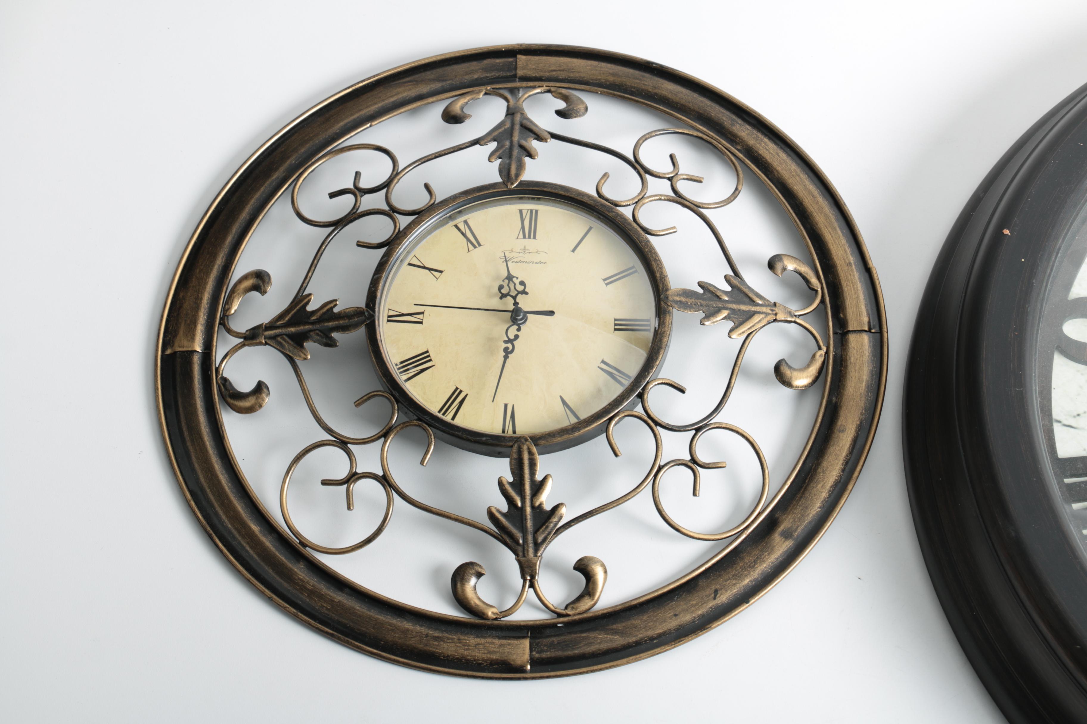 Metal and Plastic Wall Clocks