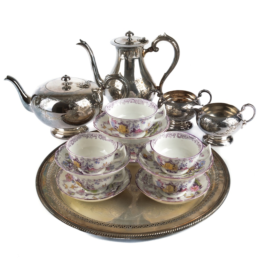 Vintage Silver Plate Coffee and Tea Service and More