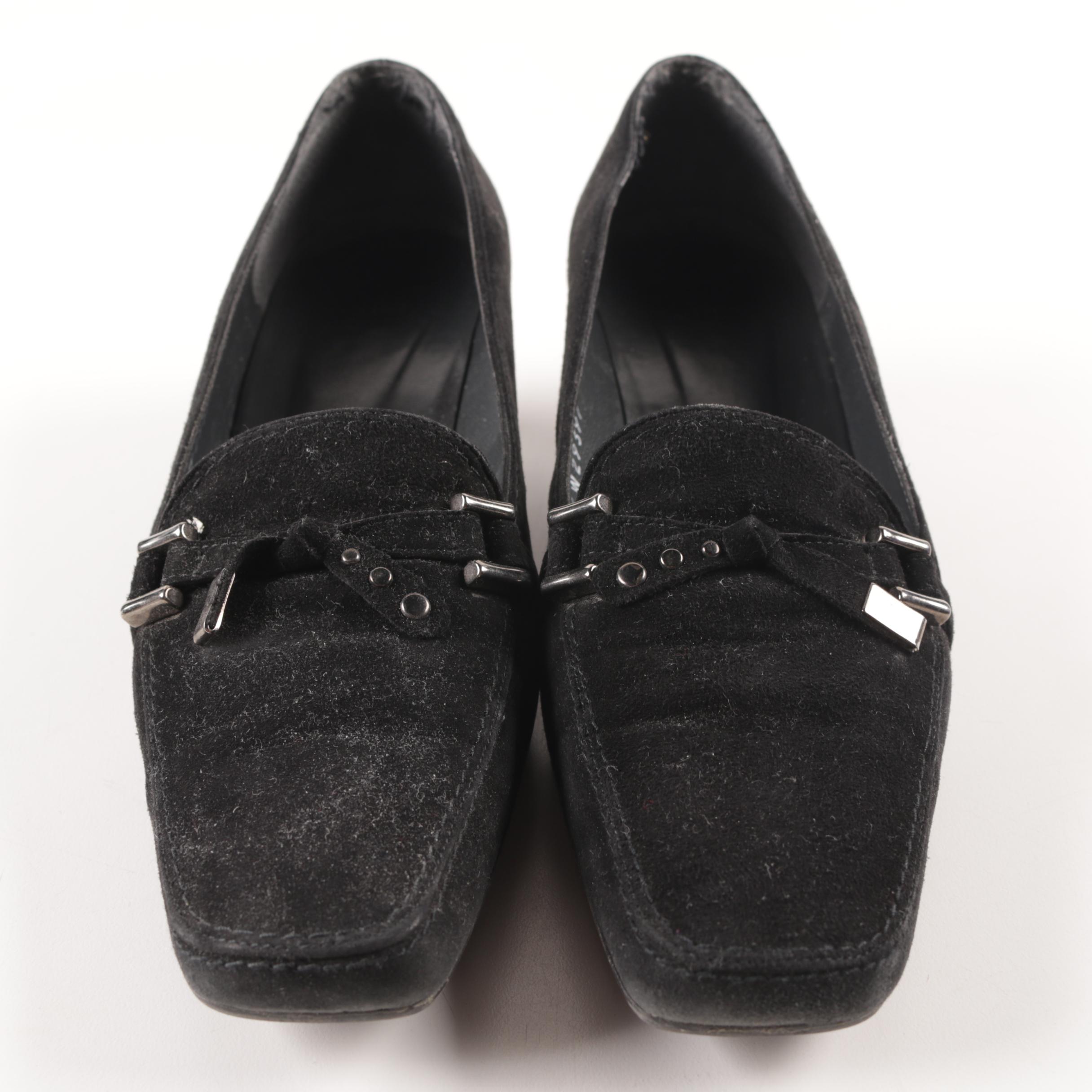 Stuart Weitzman Suede Loafer Pumps