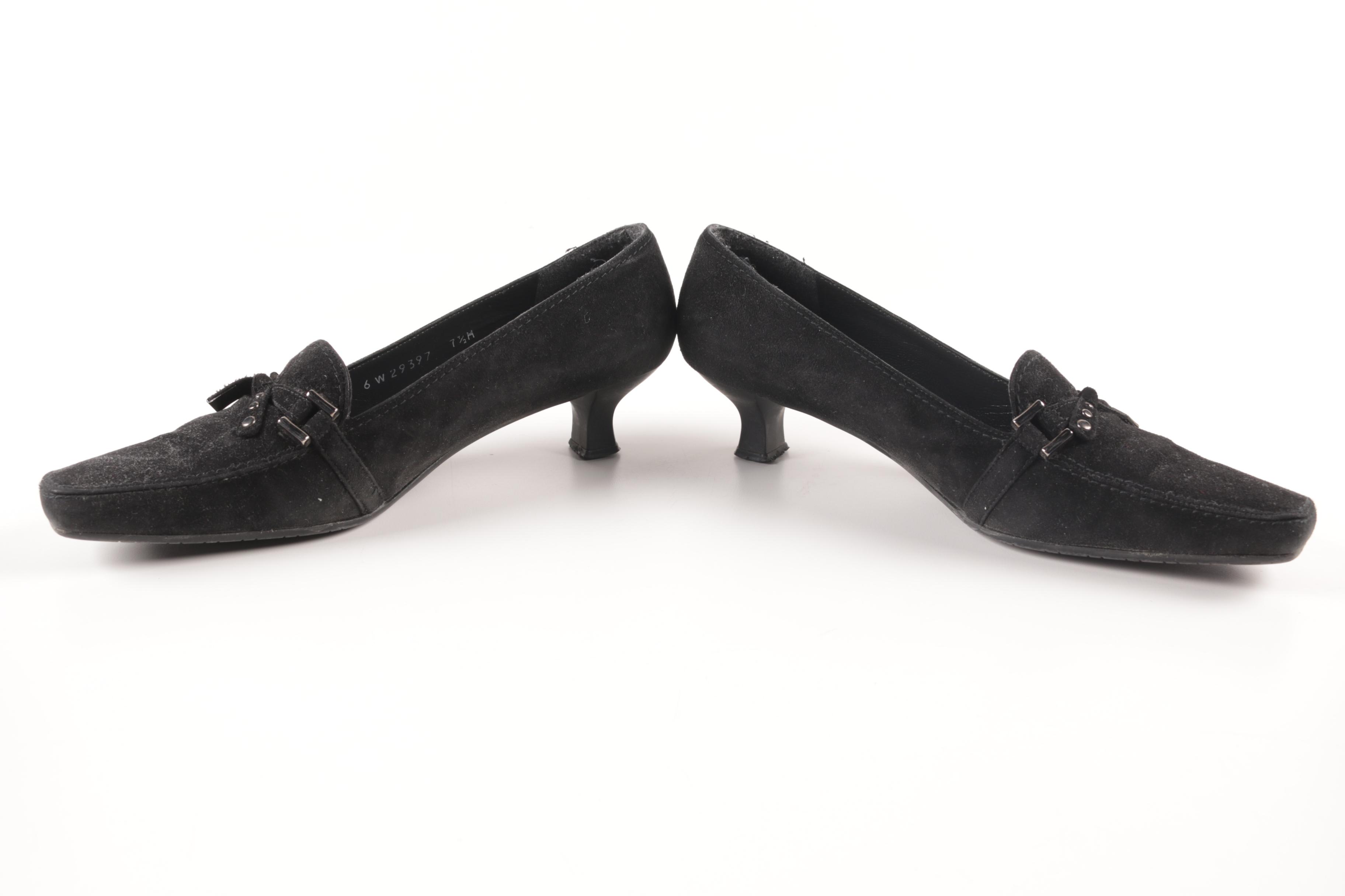 Stuart Weitzman Suede Loafer Pumps