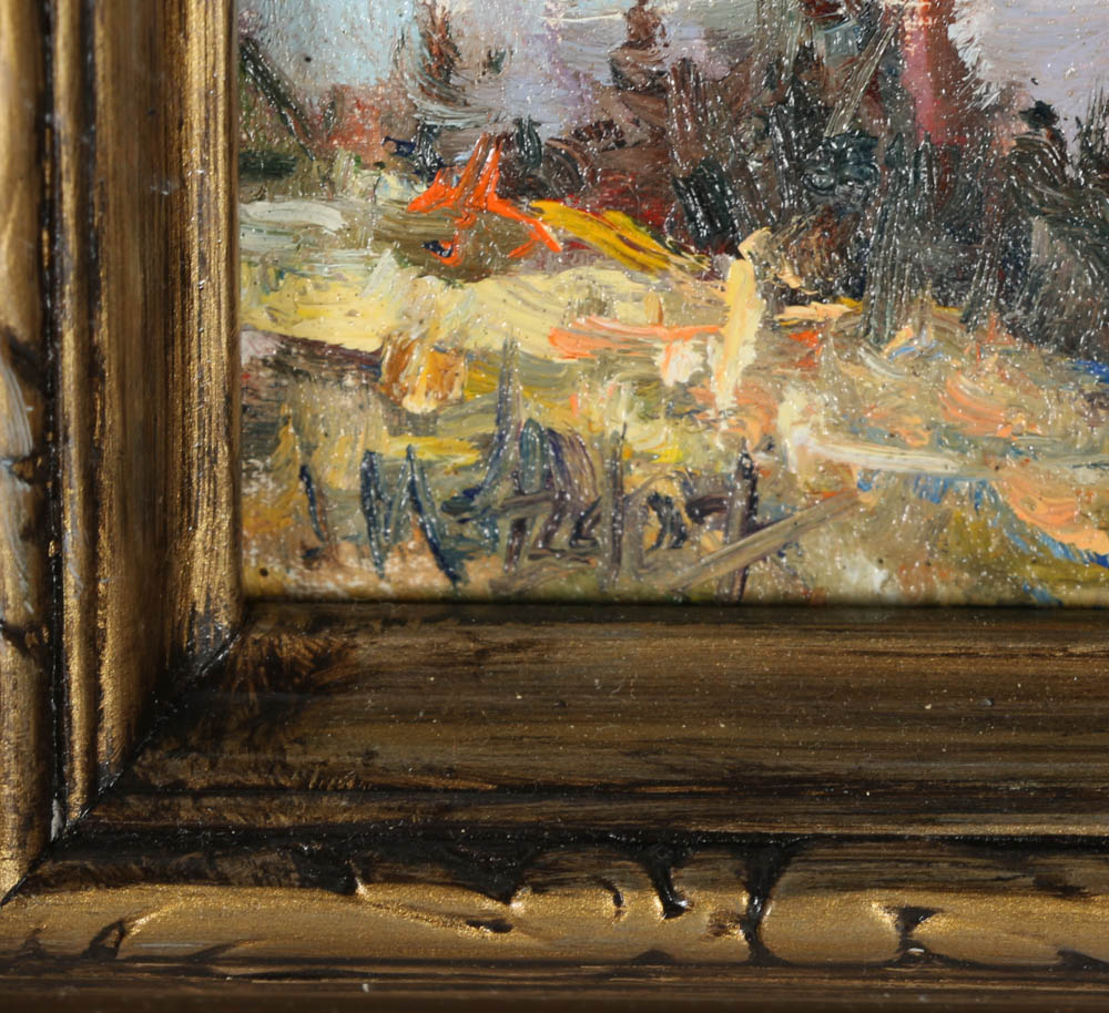 Collection of Joan Matzdorf Oil Paintings on Board of Western Landscapes