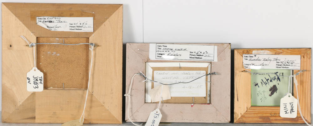 Collection of Joan Matzdorf Oil Paintings on Board of Western Landscapes