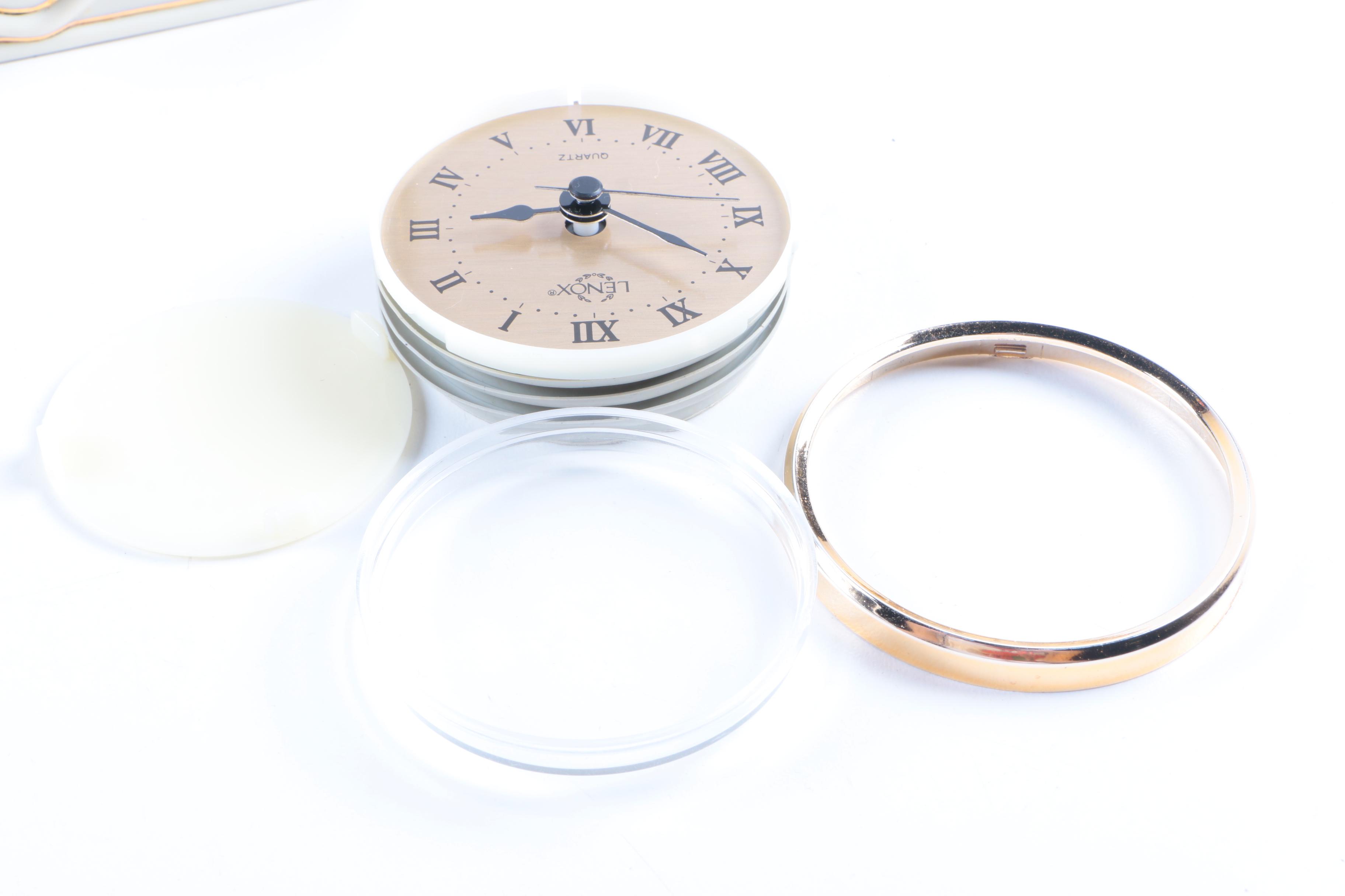 Lenox Ceramic Heart Clock and Decor