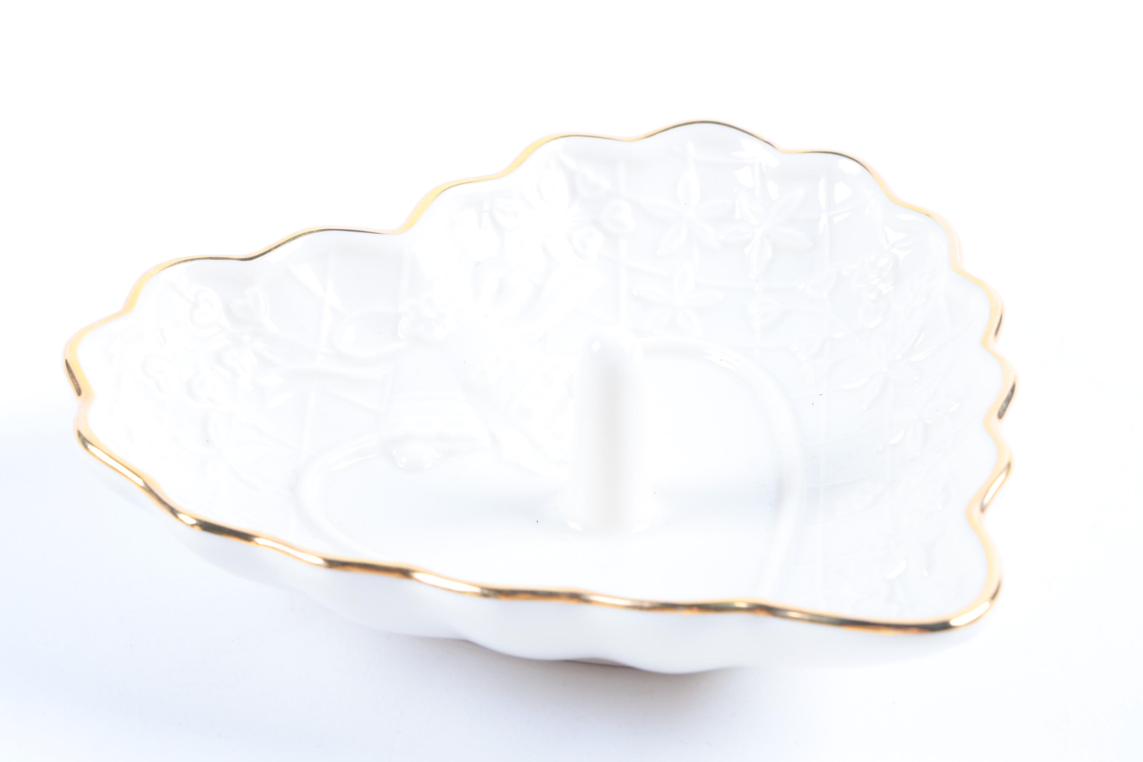 Lenox Ceramic Heart Clock and Decor