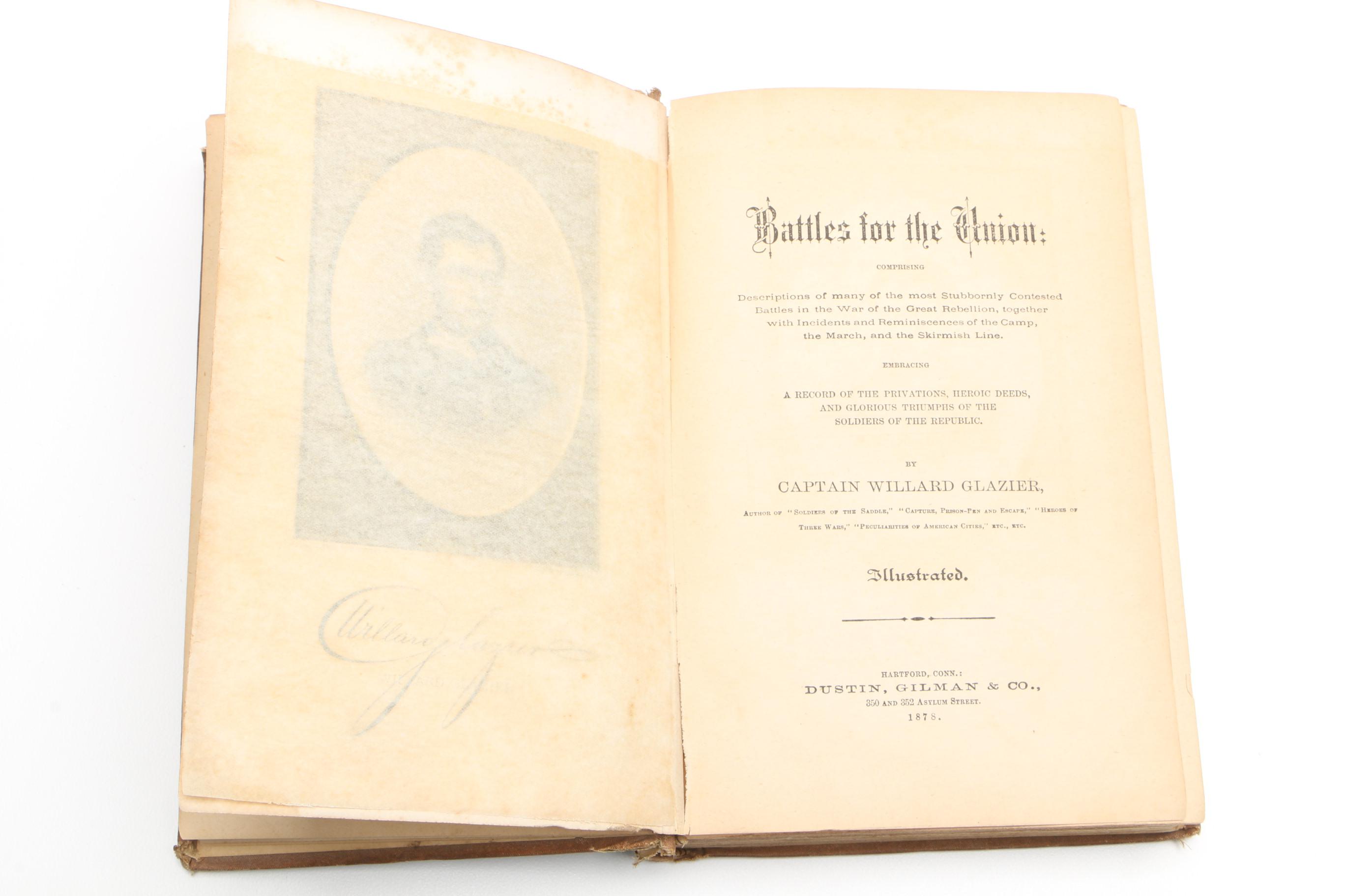 1878 "Battles for the Union" by Captain Willard Glazier