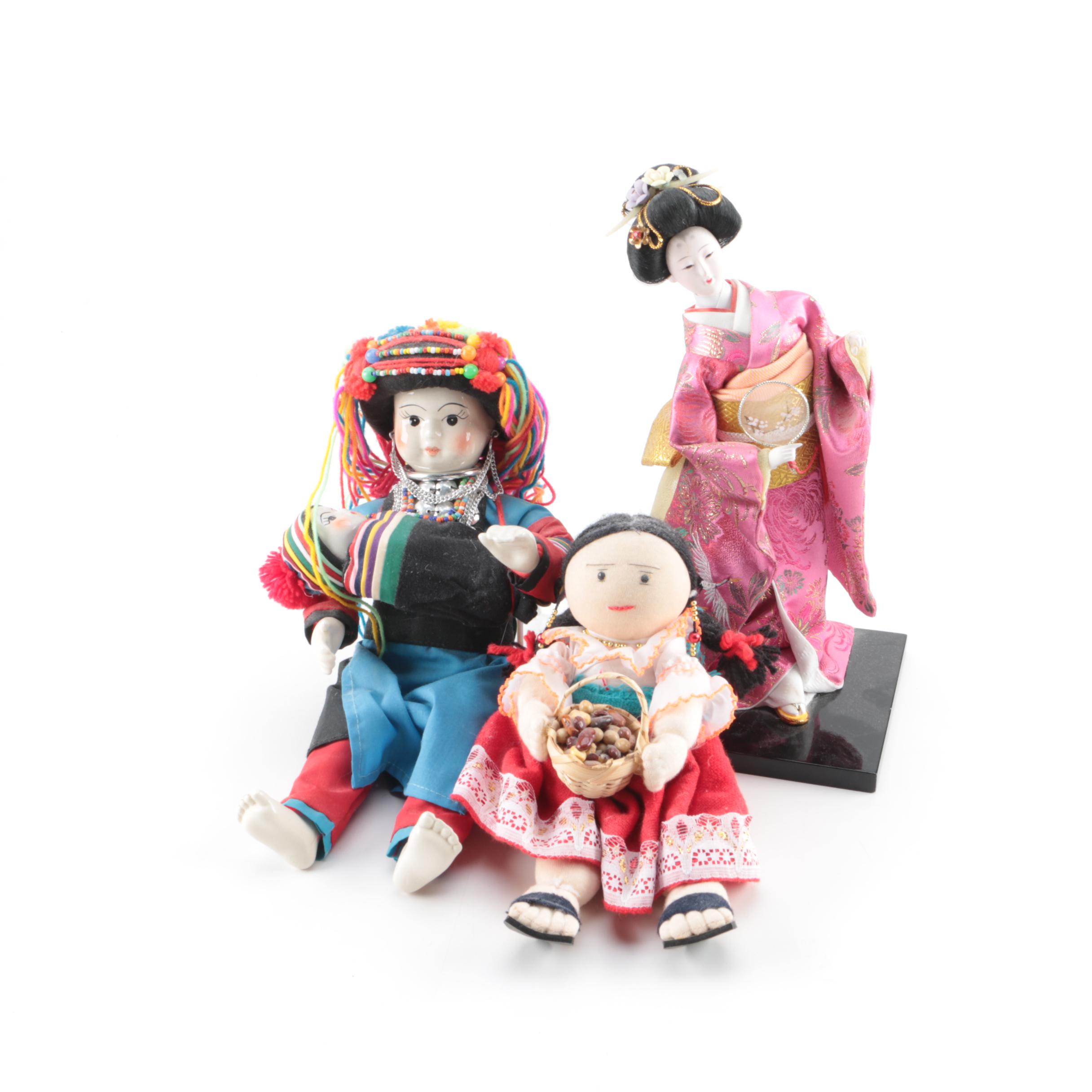 International Cloth and Porcelain Dolls