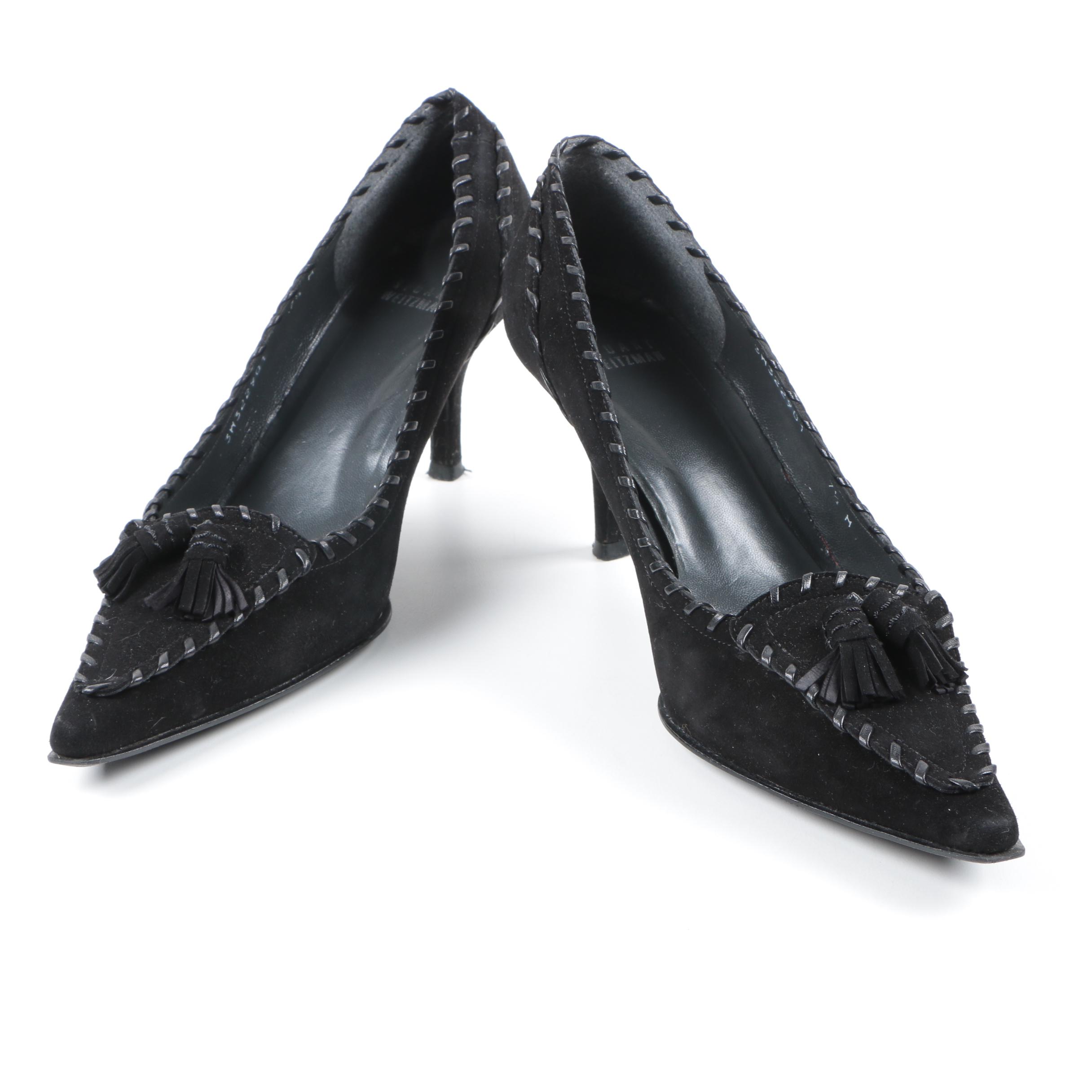 Stuart Weitzman "Whipper" Suede Pumps