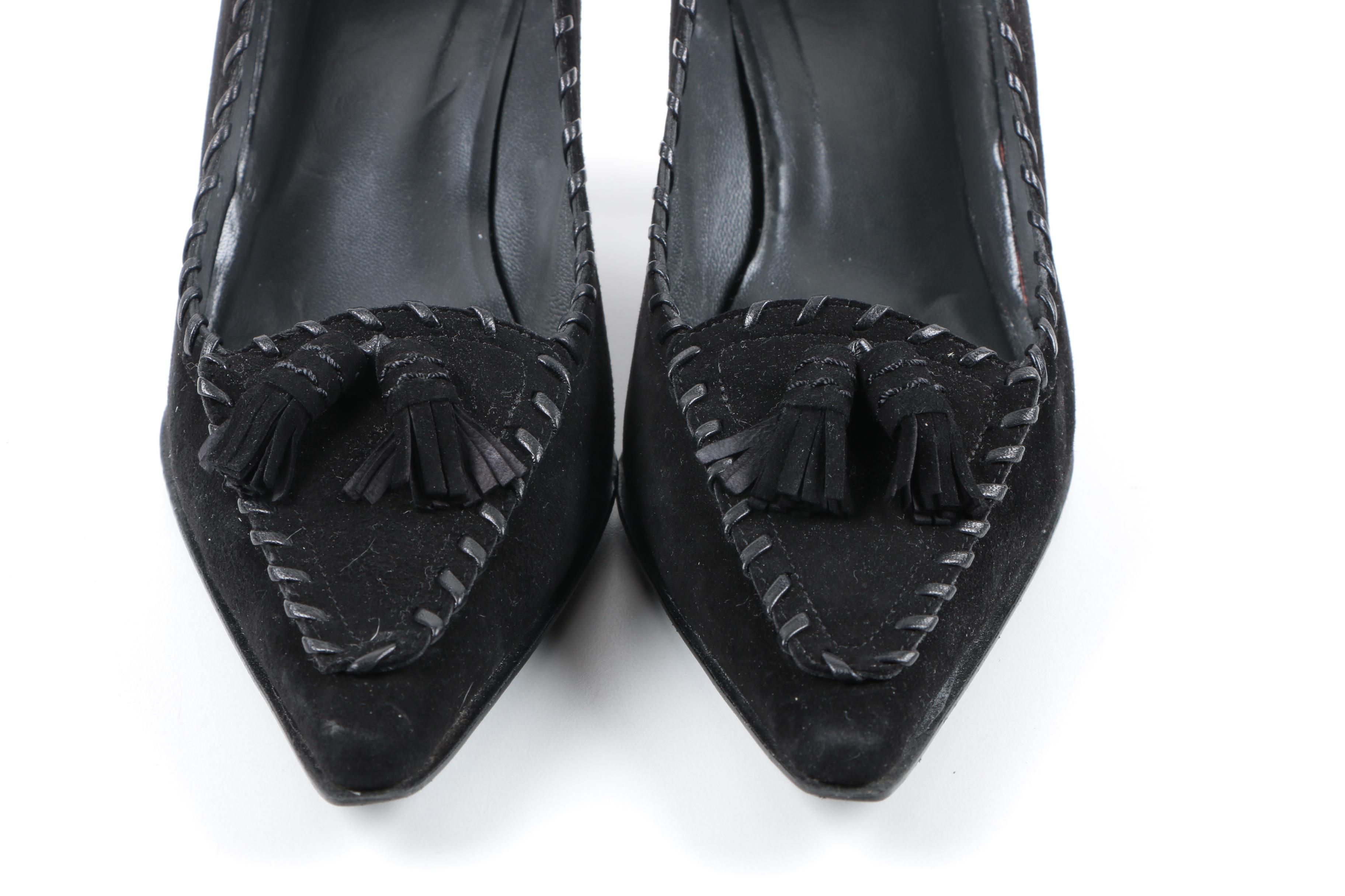 Stuart Weitzman "Whipper" Suede Pumps