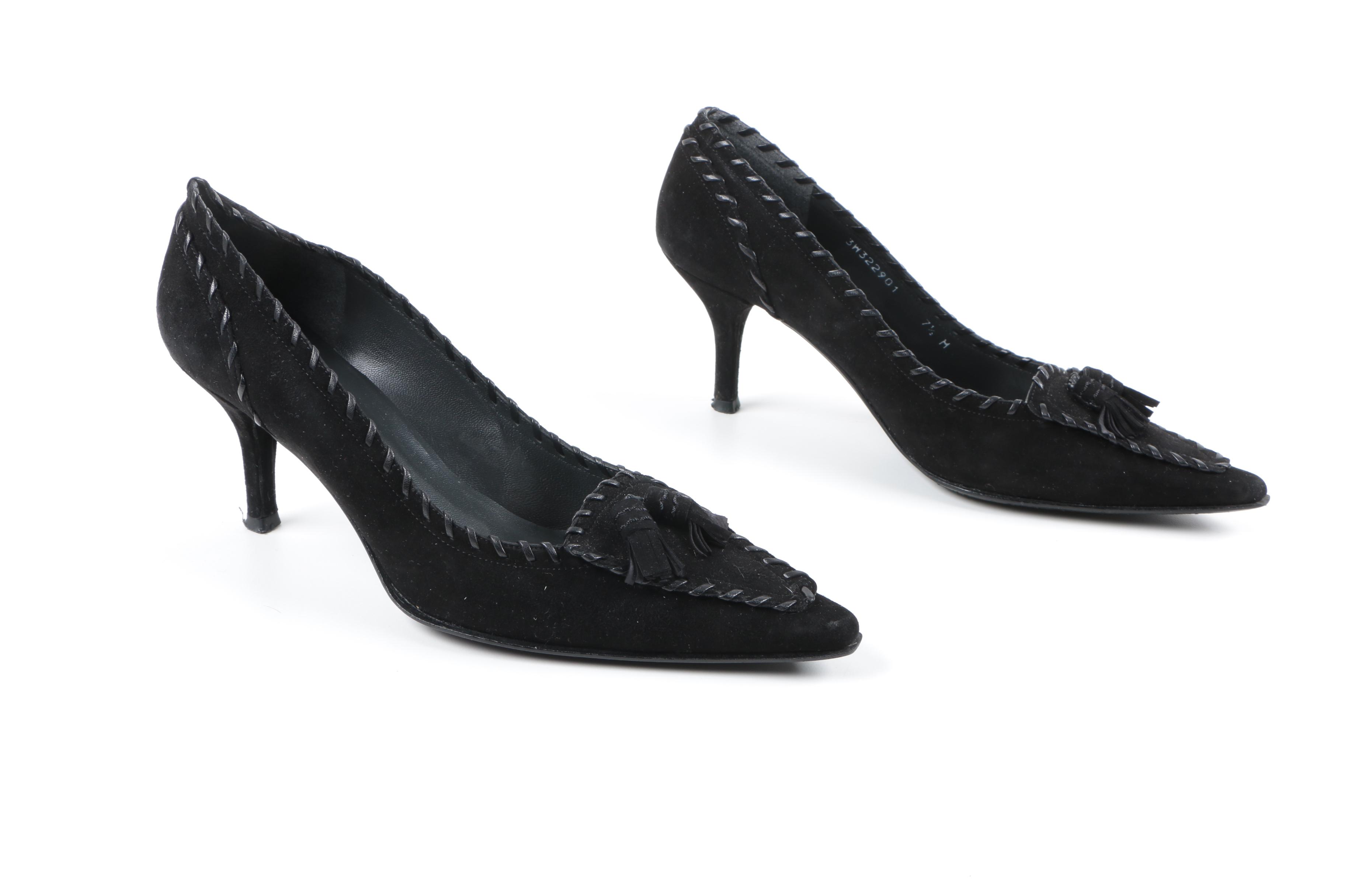 Stuart Weitzman "Whipper" Suede Pumps