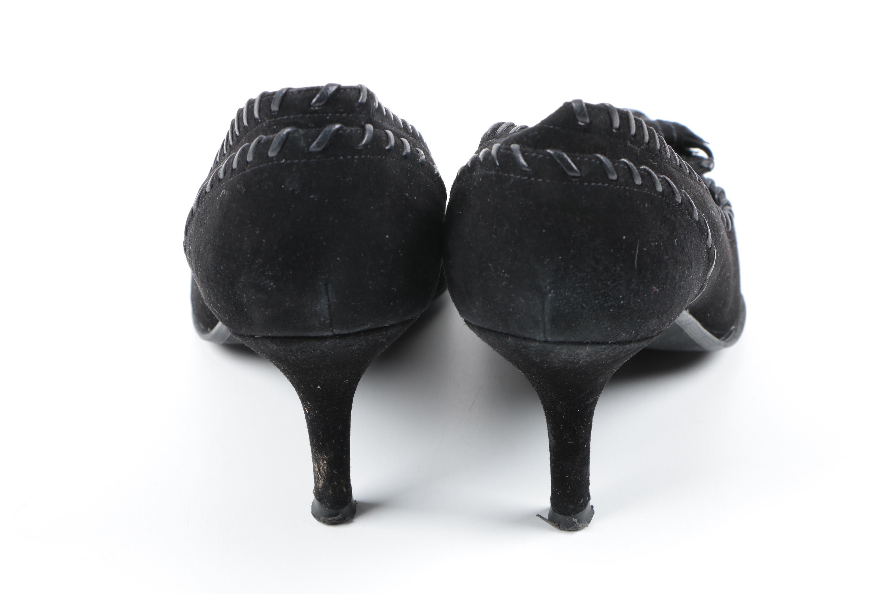 Stuart Weitzman "Whipper" Suede Pumps