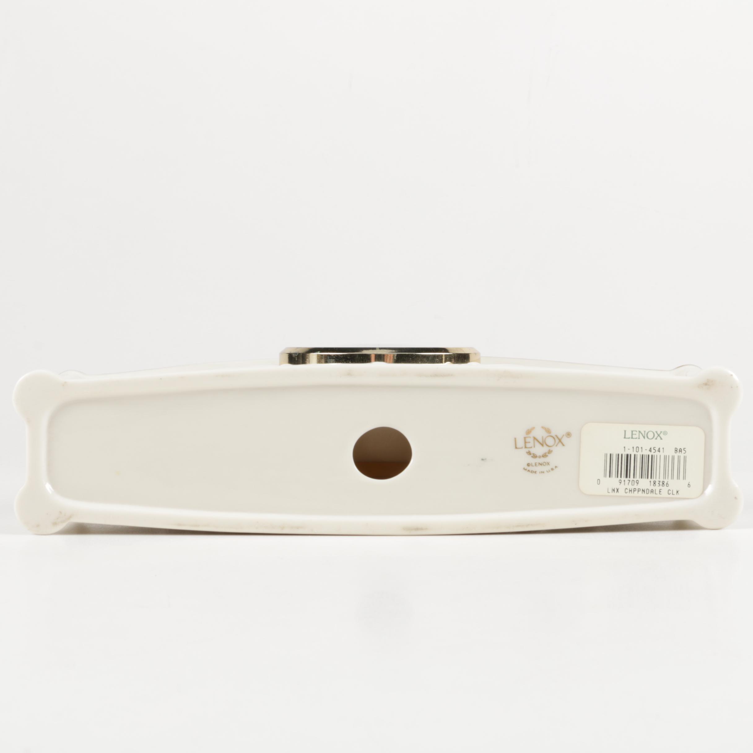 Lenox Home Decor Including "Chippendale" Mantel CLock