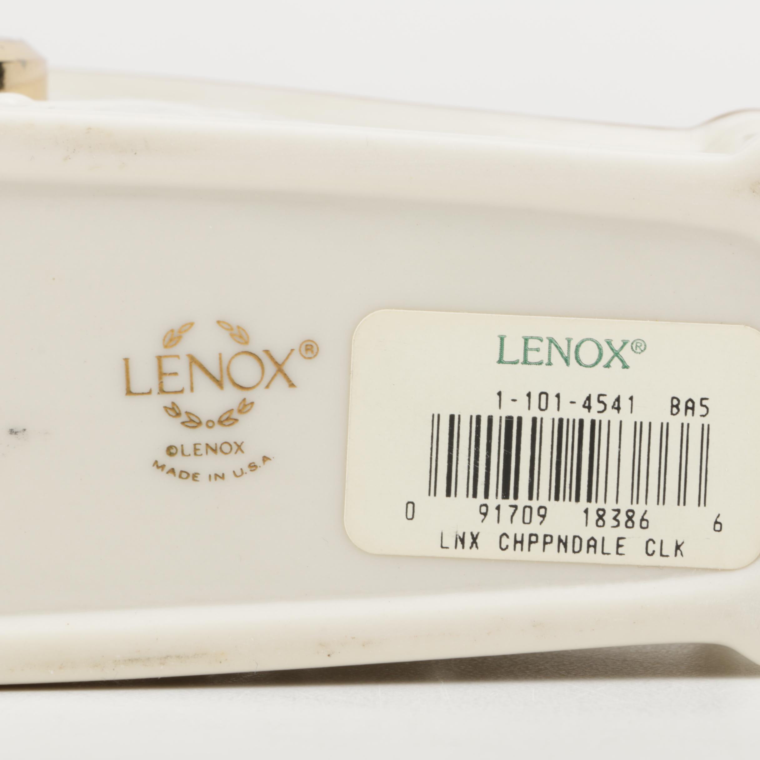 Lenox Home Decor Including "Chippendale" Mantel CLock