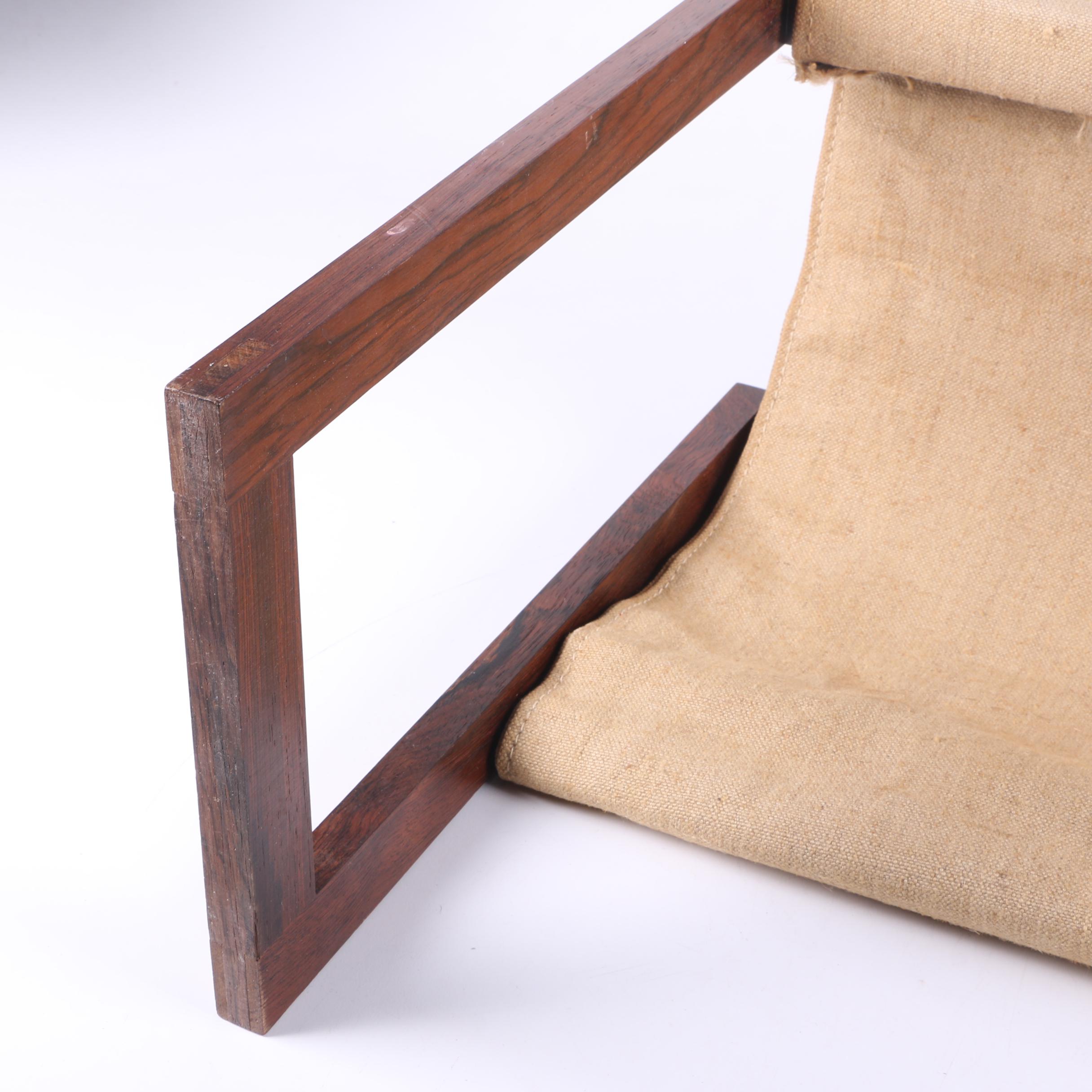 Danish Modern Style Canvas Slung Magazine Rack
