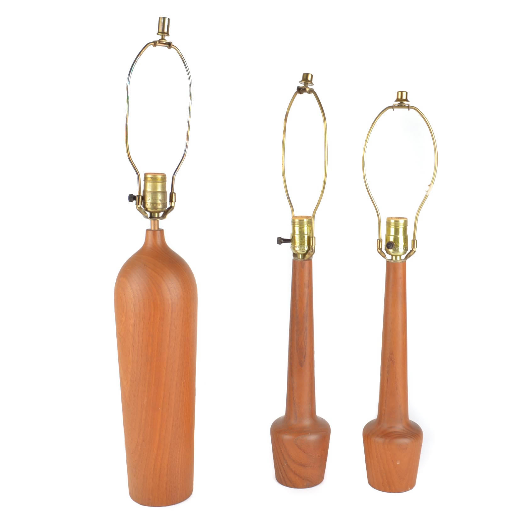 Danish Modern Teak Table Lamps