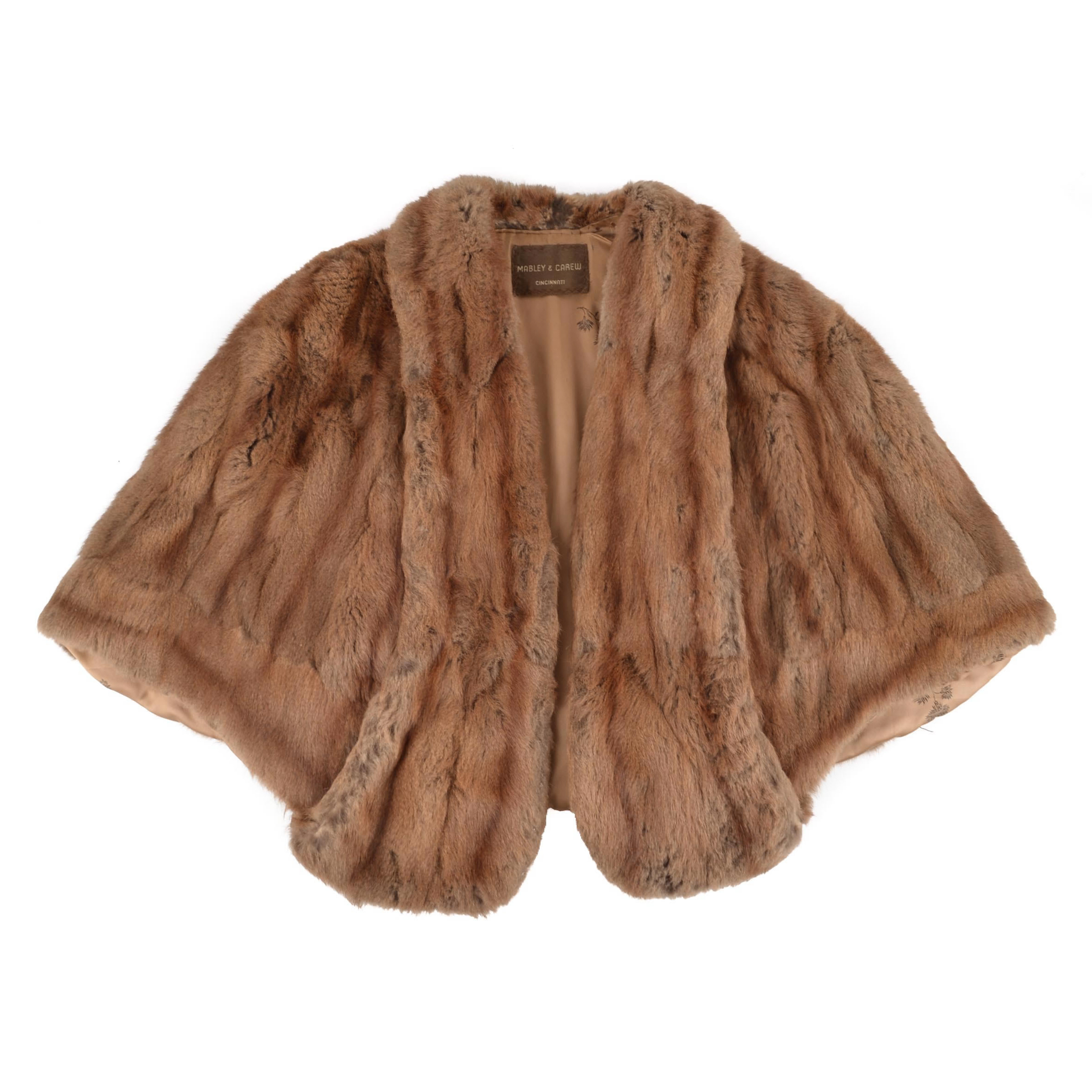 Vintage Dyed Squirrel Fur Capelet From Mabley & Carew