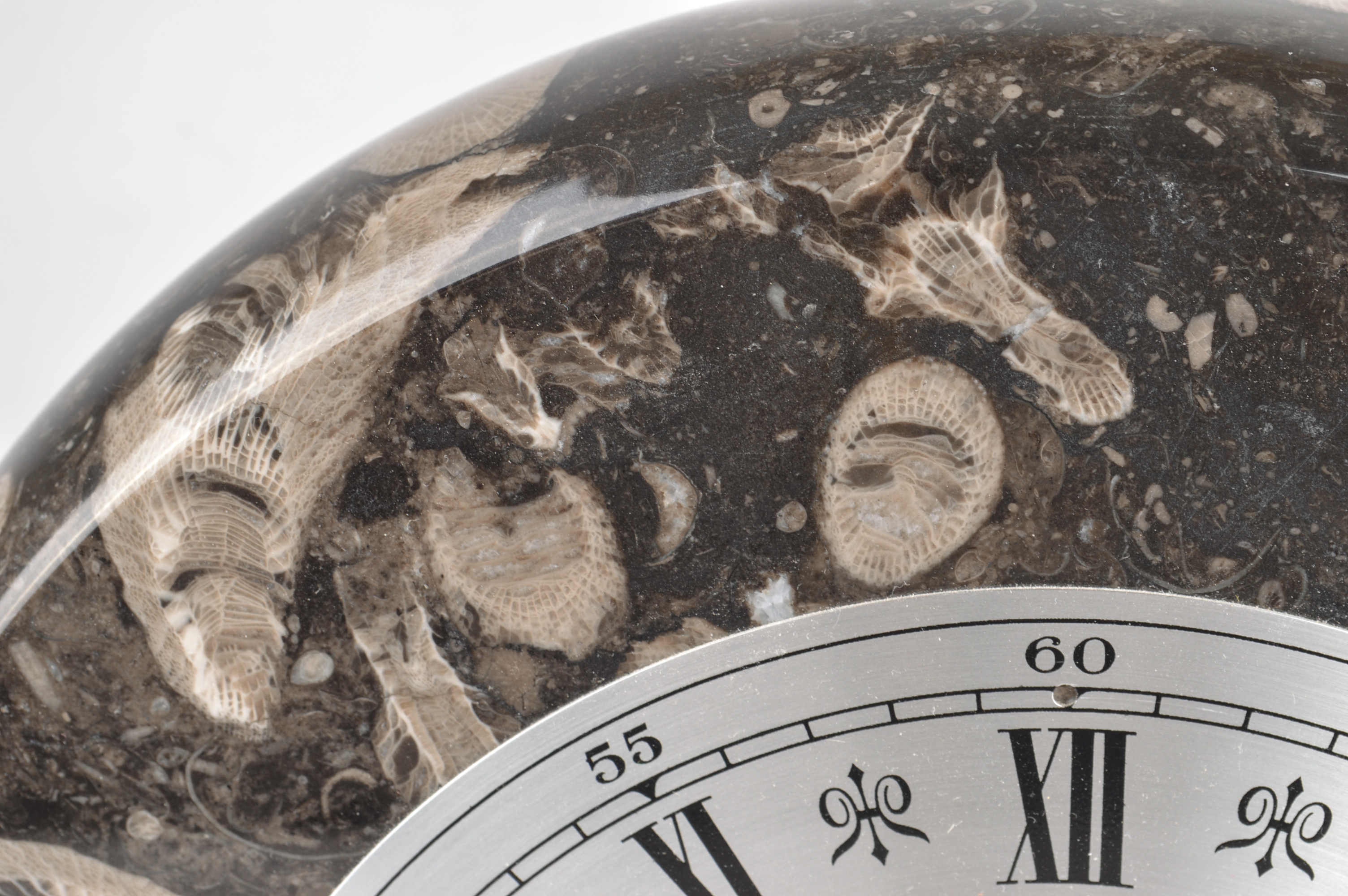 Frosterley Marble Company Fossilized Marble Mantel Clock
