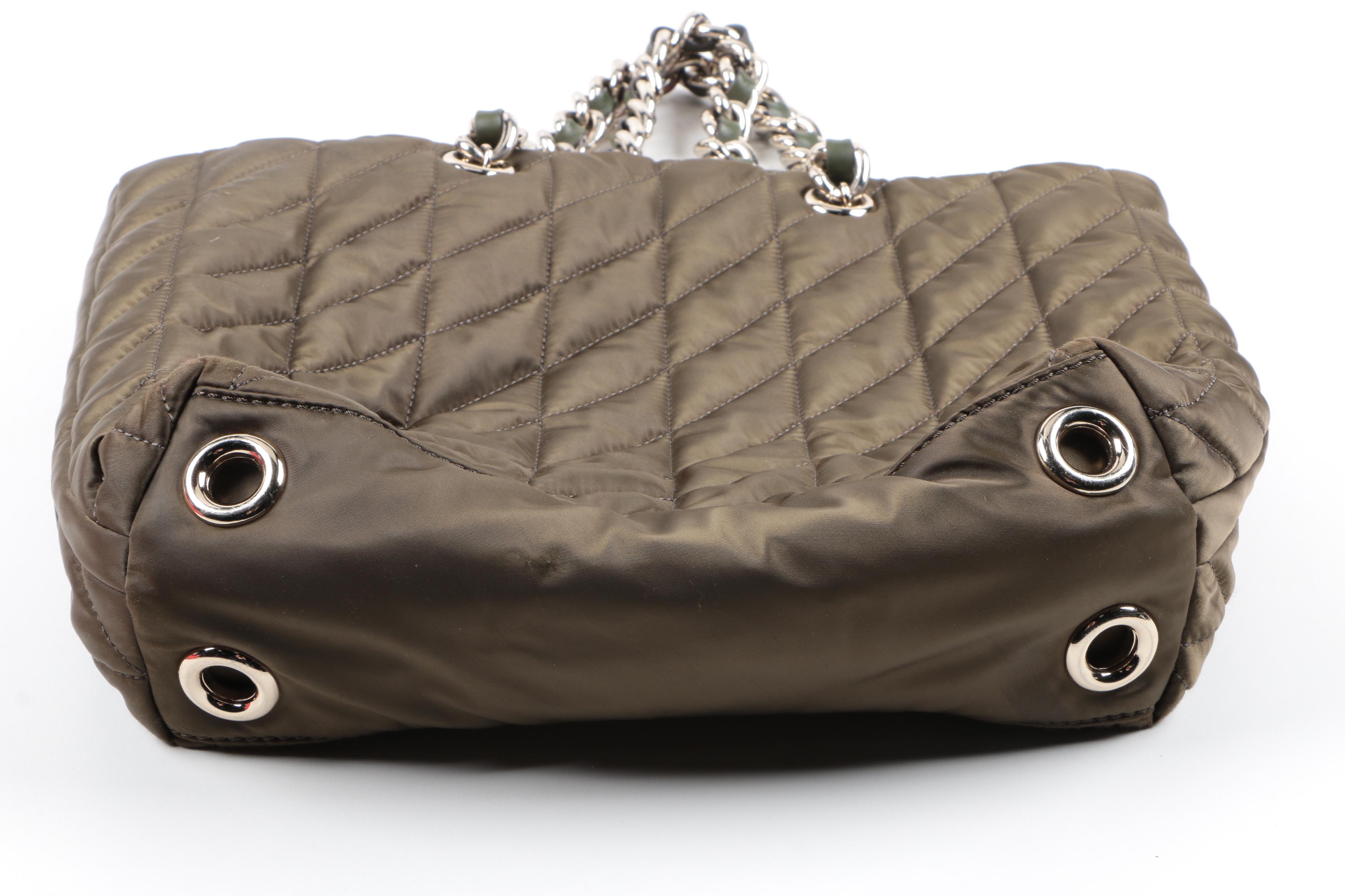 Caroline Herrera Quilted Nylon Tote