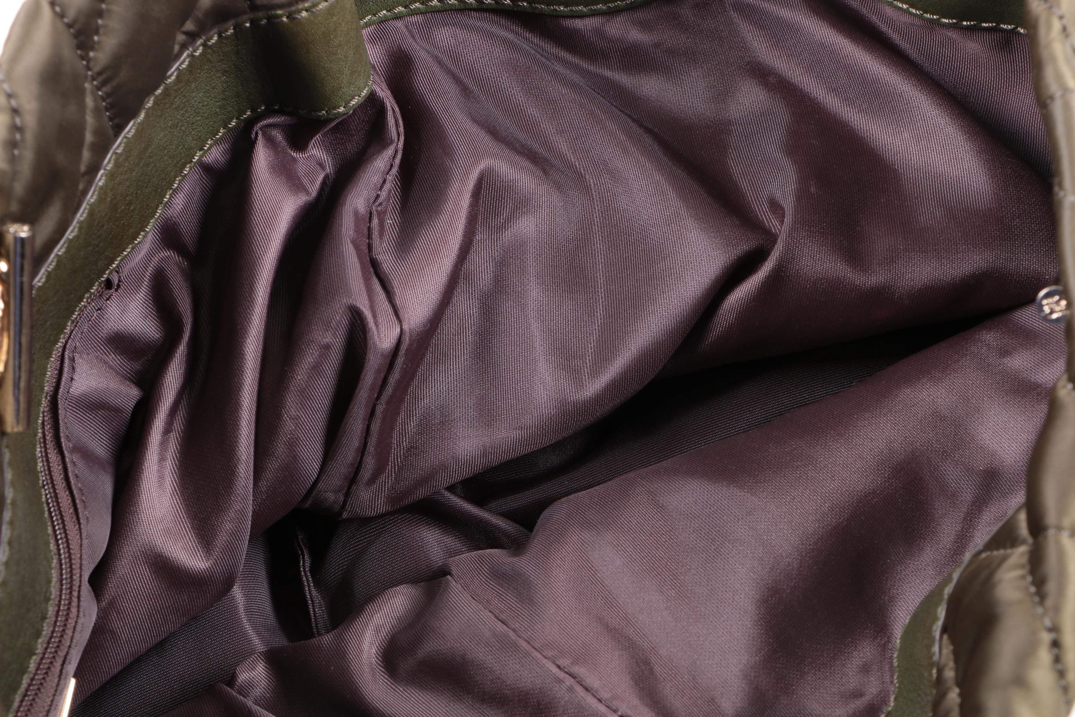 Caroline Herrera Quilted Nylon Tote