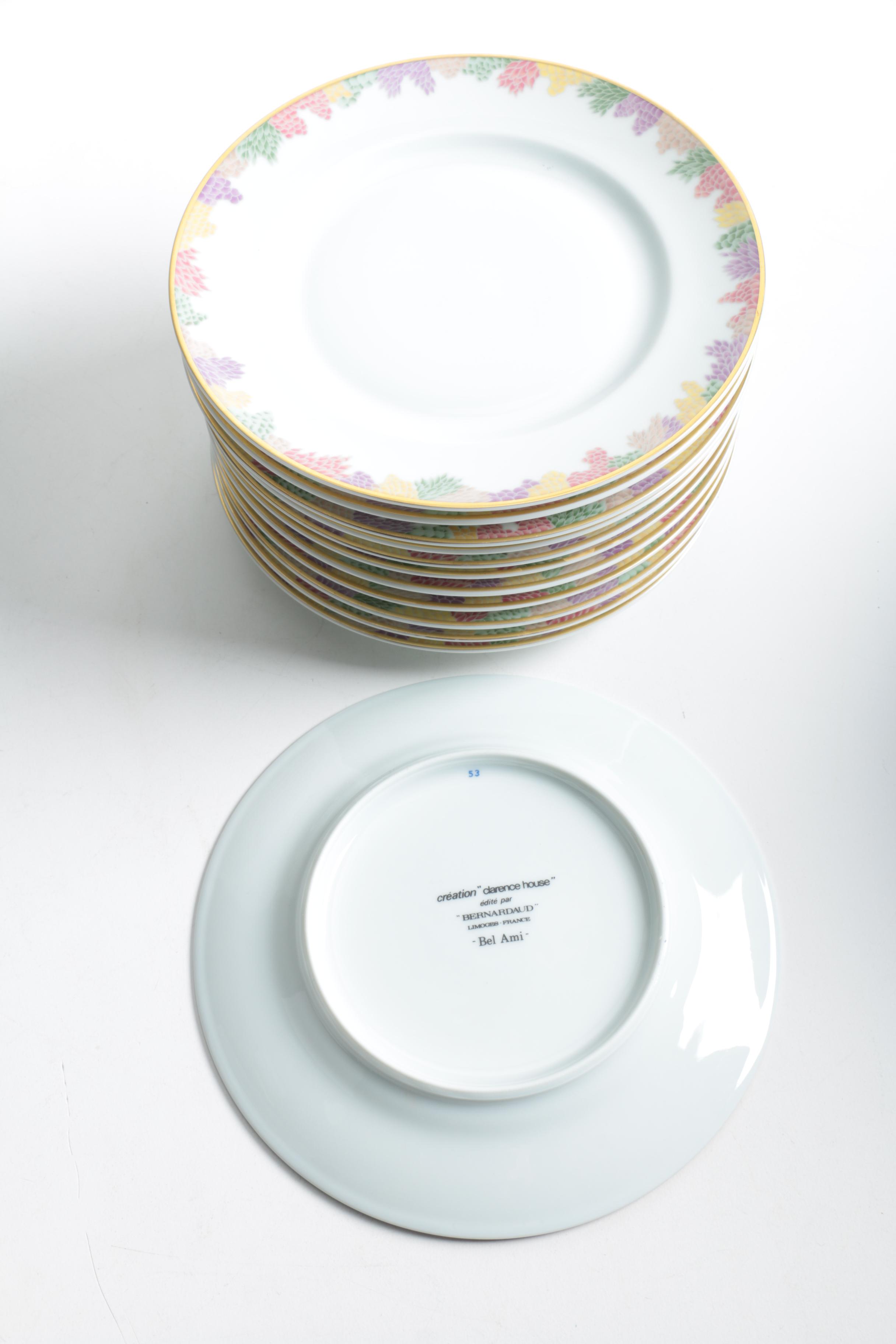 Bernardaud Limoges "Bel Ami" Porcelain Tableware