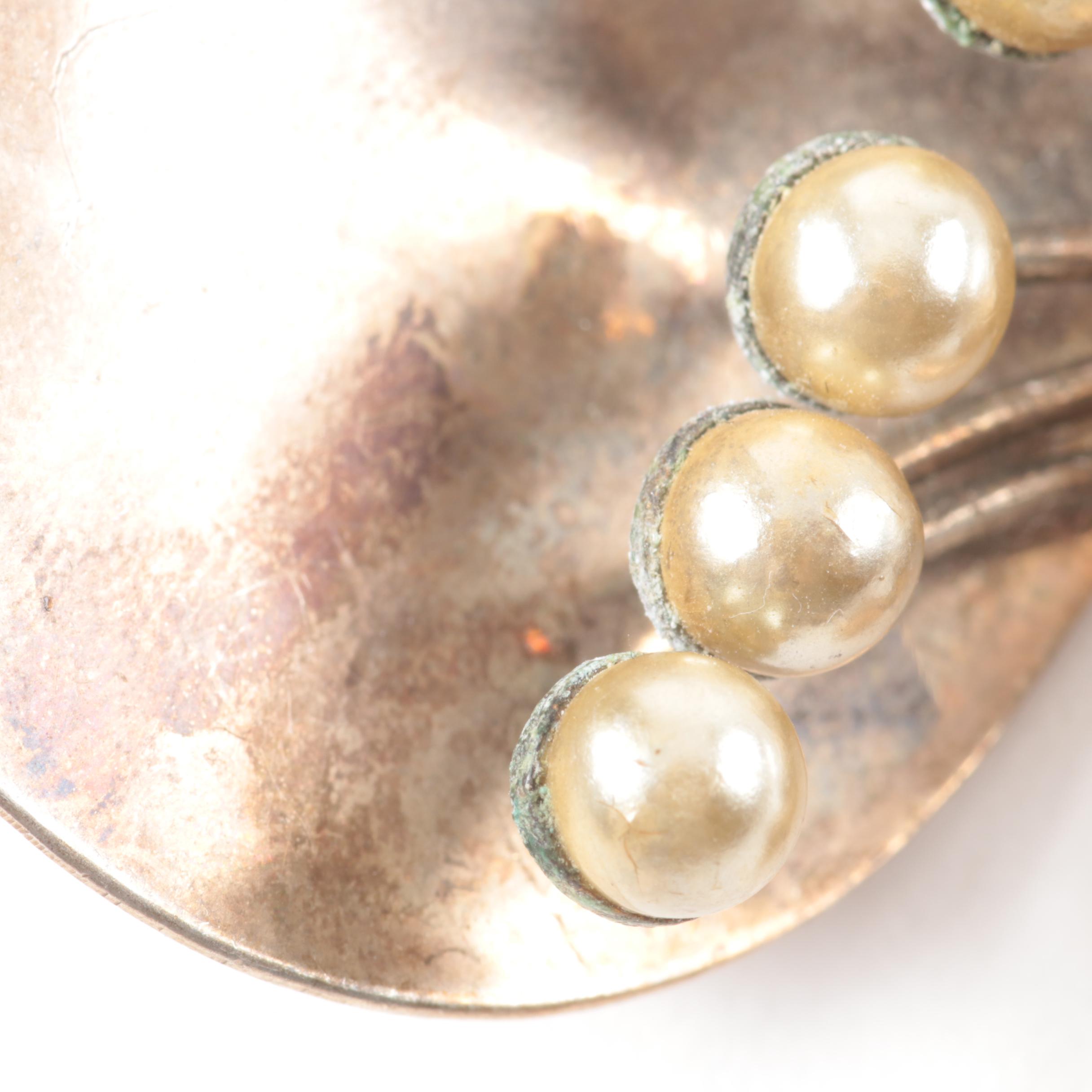 Vintage Sterling Silver Wind-Up Watch Brooch