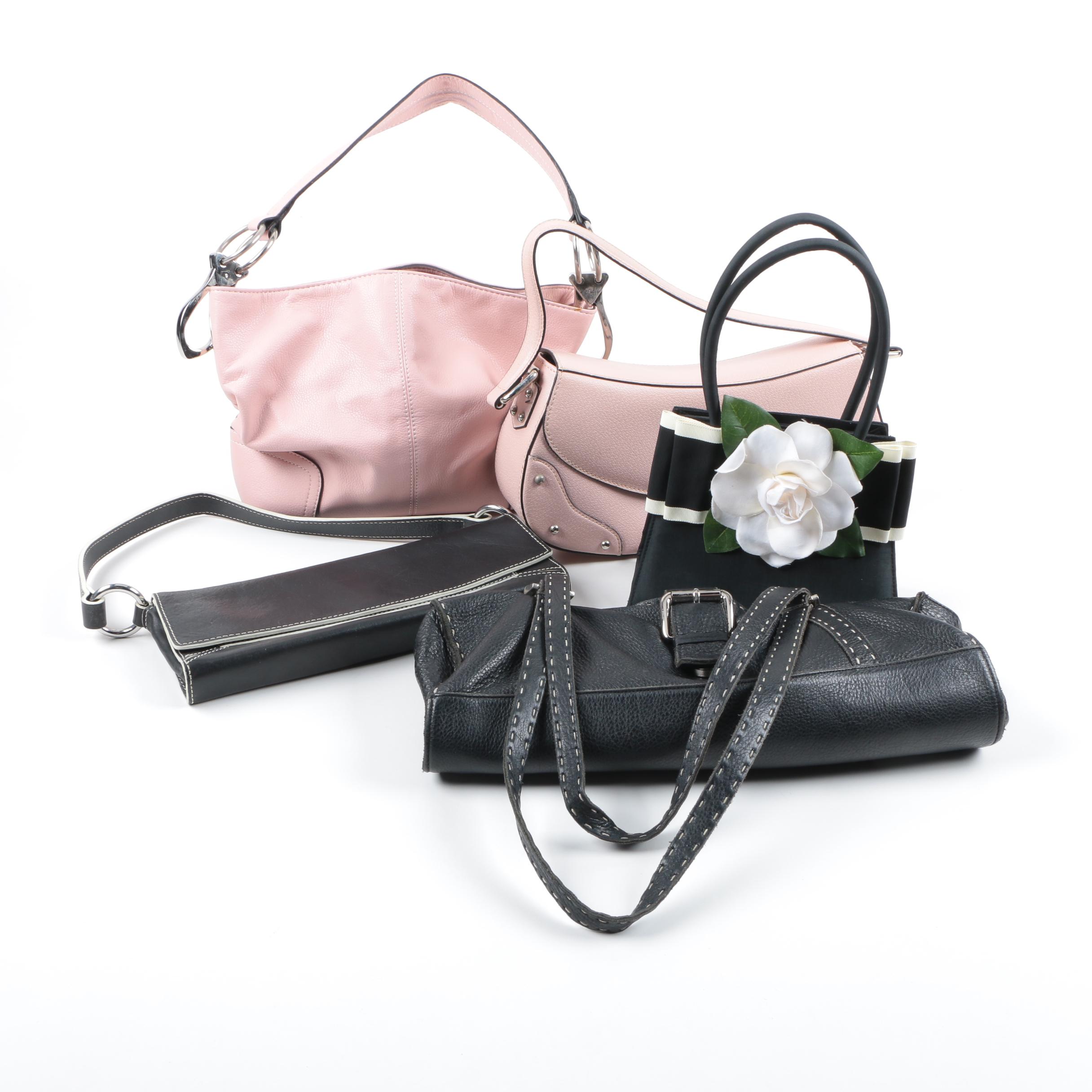 Leather Handbags Including Carla Mancini