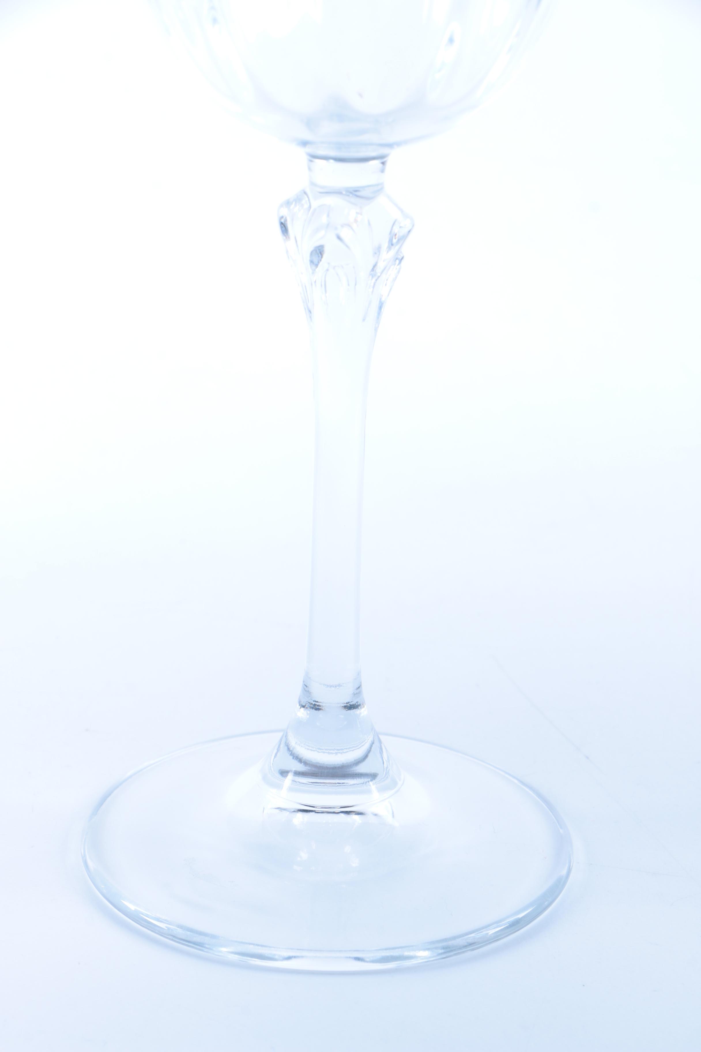 Blue and Gold Glass Stemware