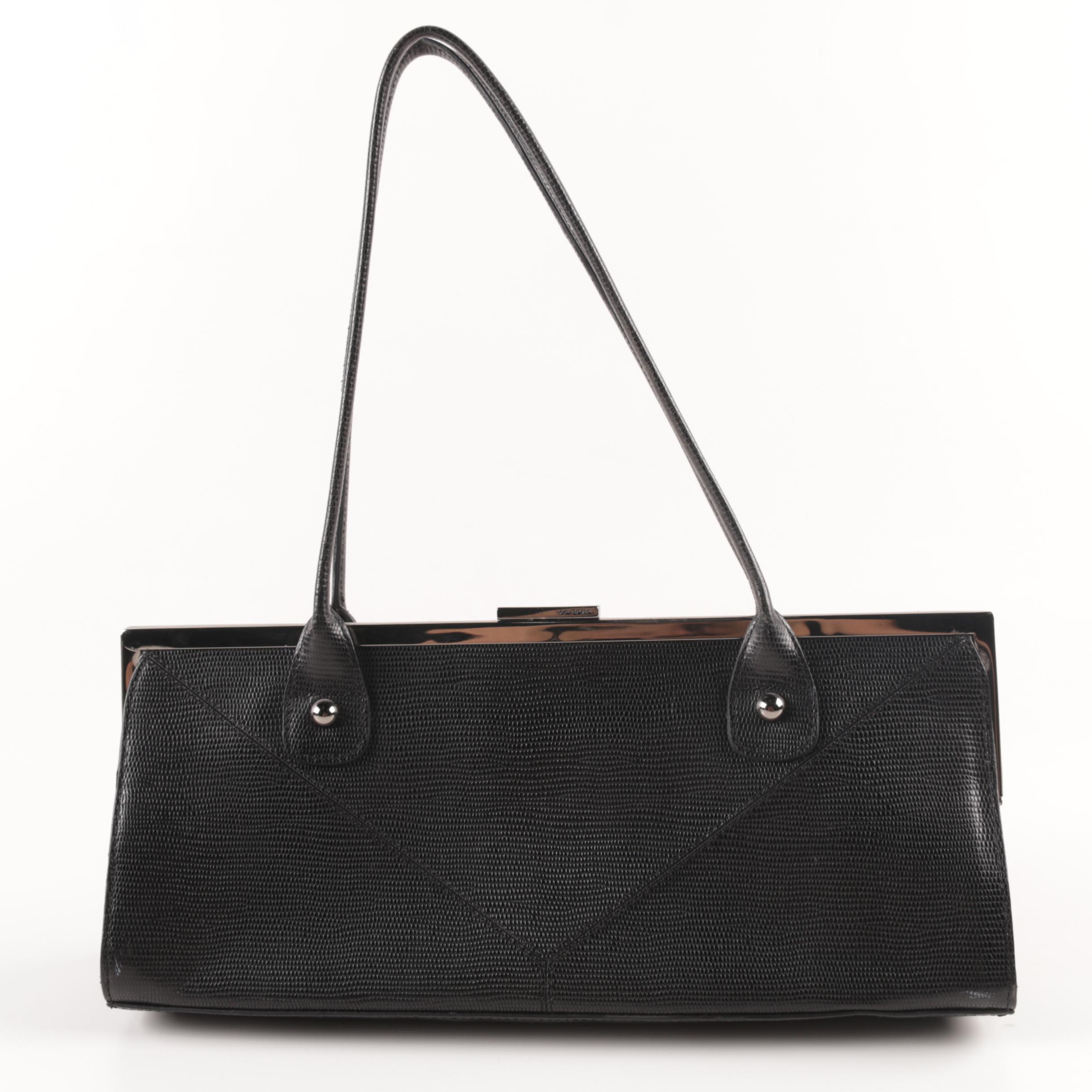 Via Spiga Black Leather Handbag