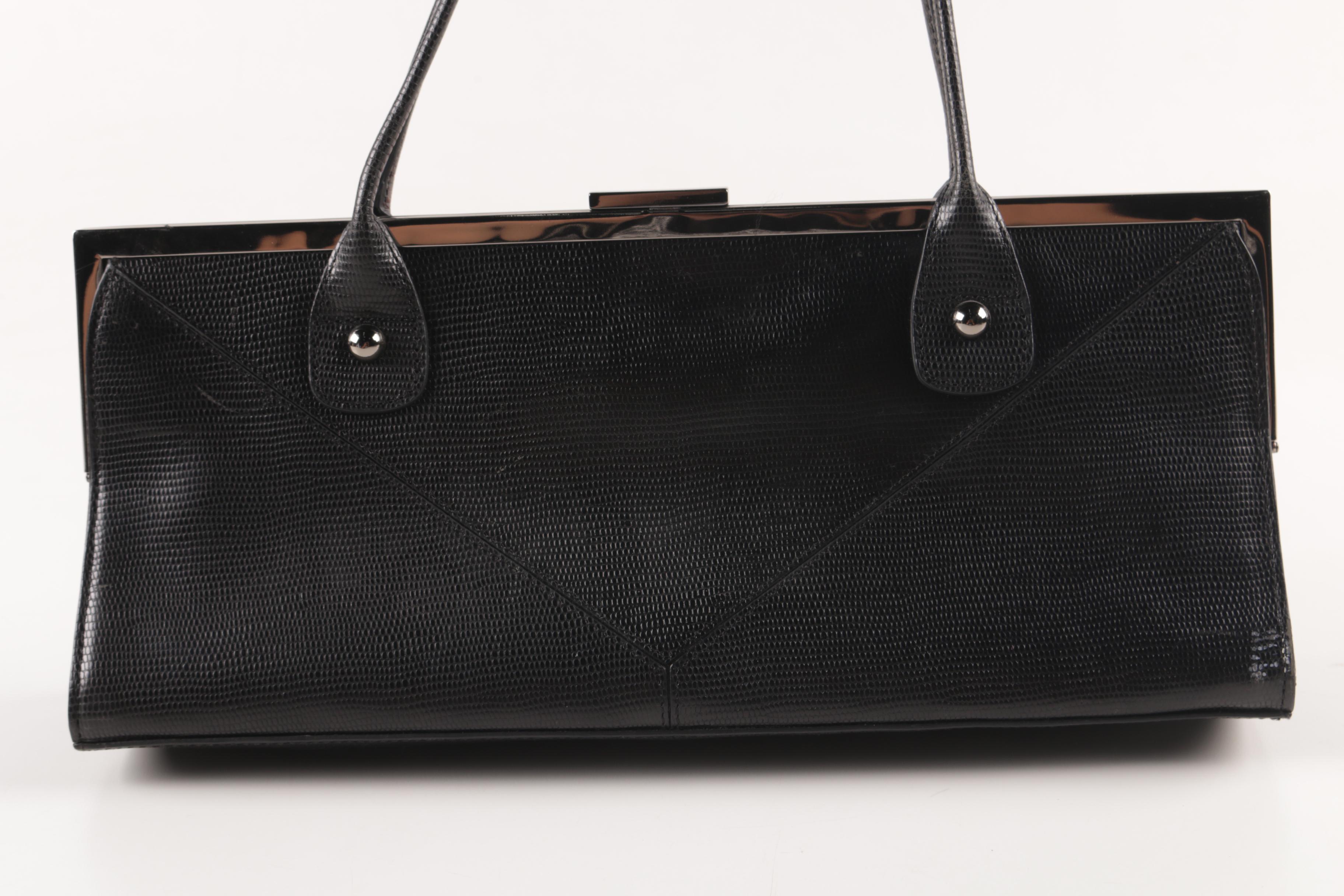 Via Spiga Black Leather Handbag