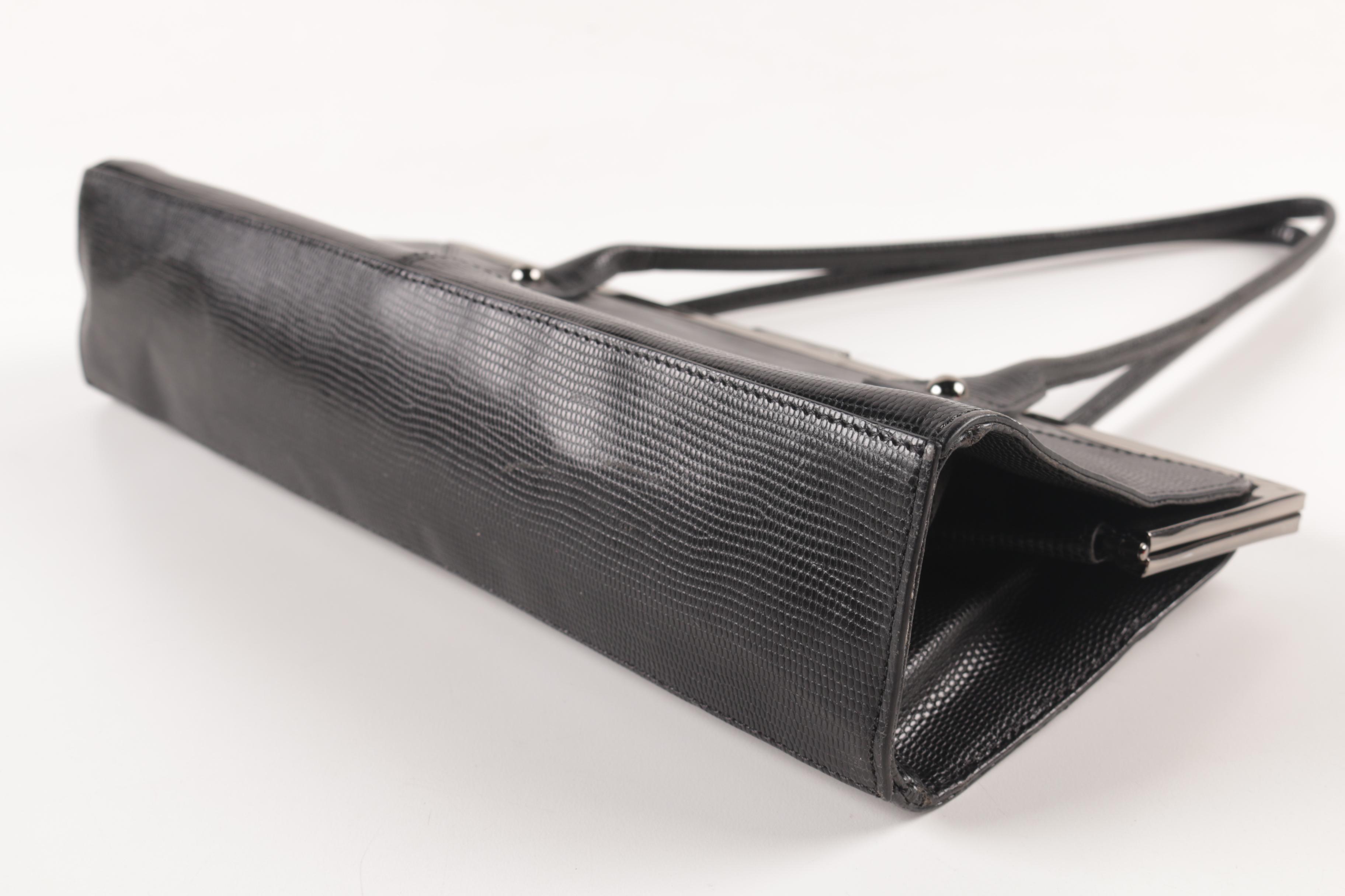 Via Spiga Black Leather Handbag