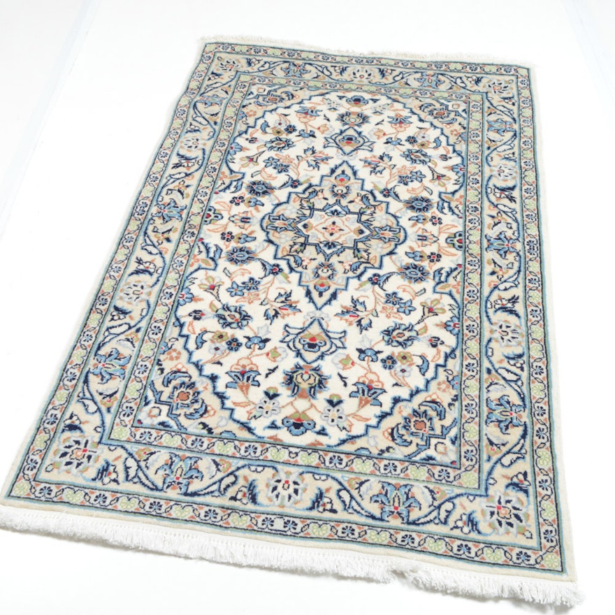 3' x 5' Fine Hand-Knotted Persian Kashan Rug