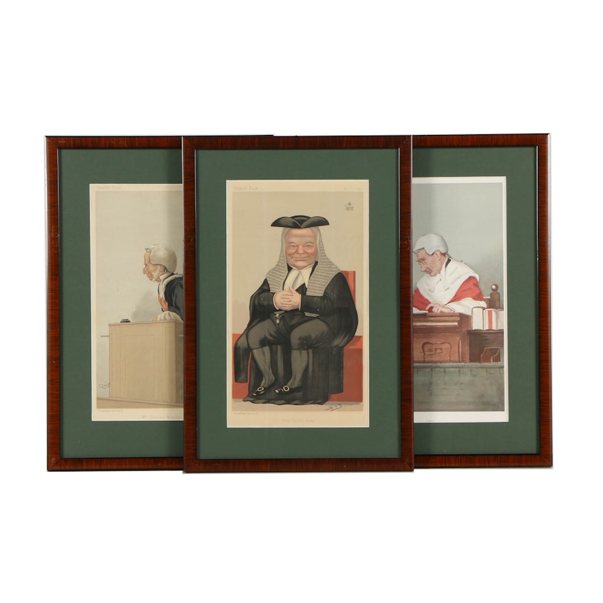 Lithographs and Reproduction Prints on Paper of Vanity Fair Caricatures