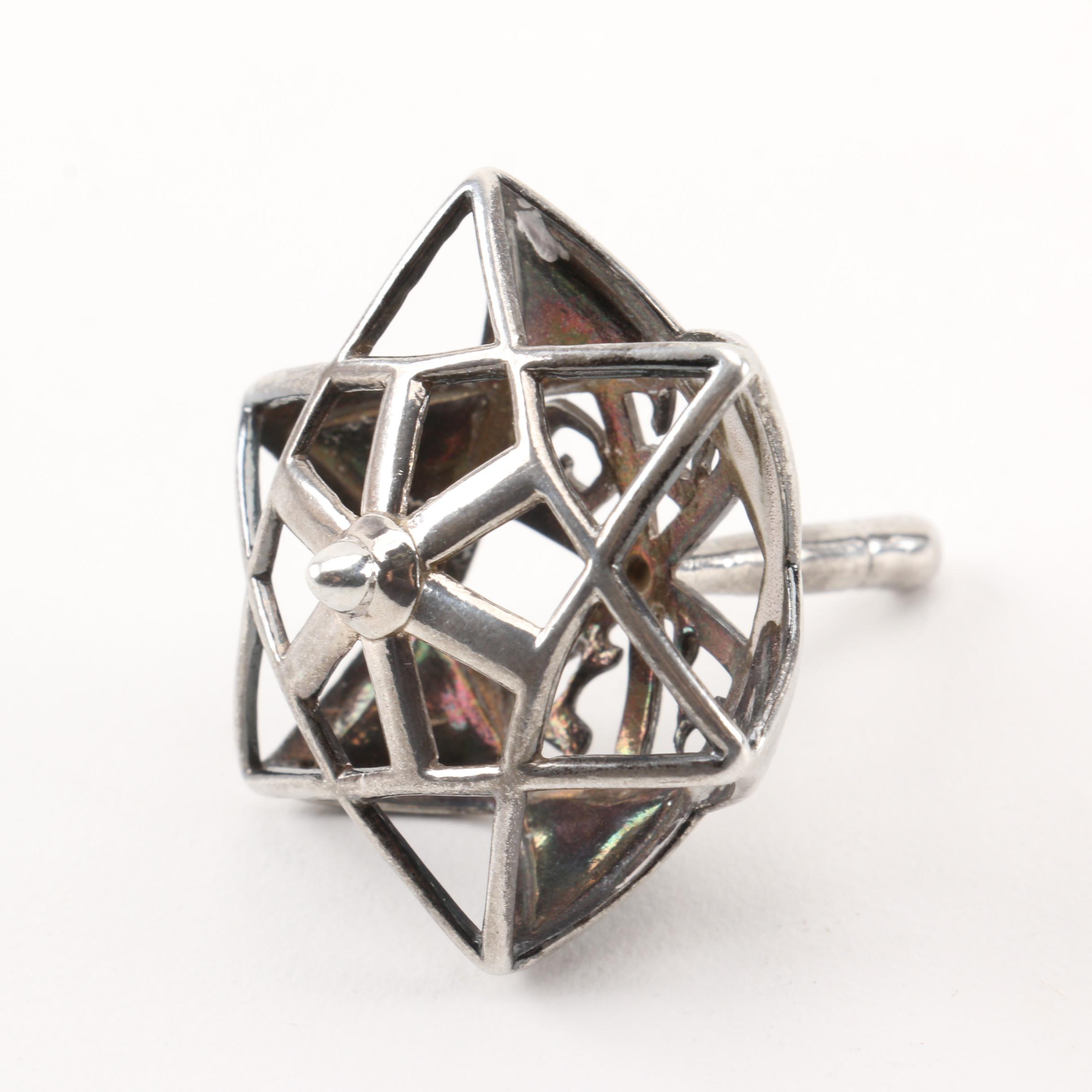 Sterling Silver Star of David Dreidel