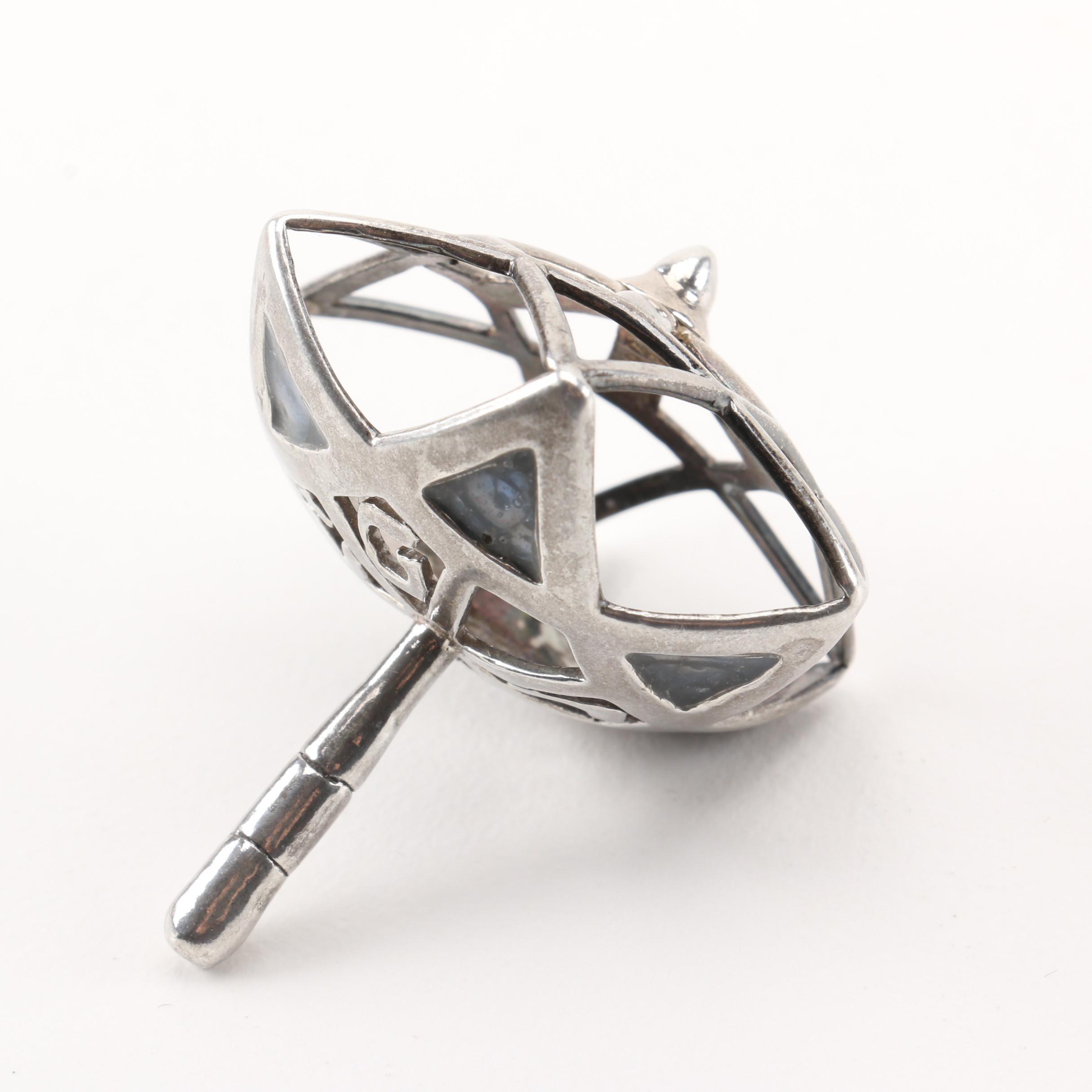 Sterling Silver Star of David Dreidel